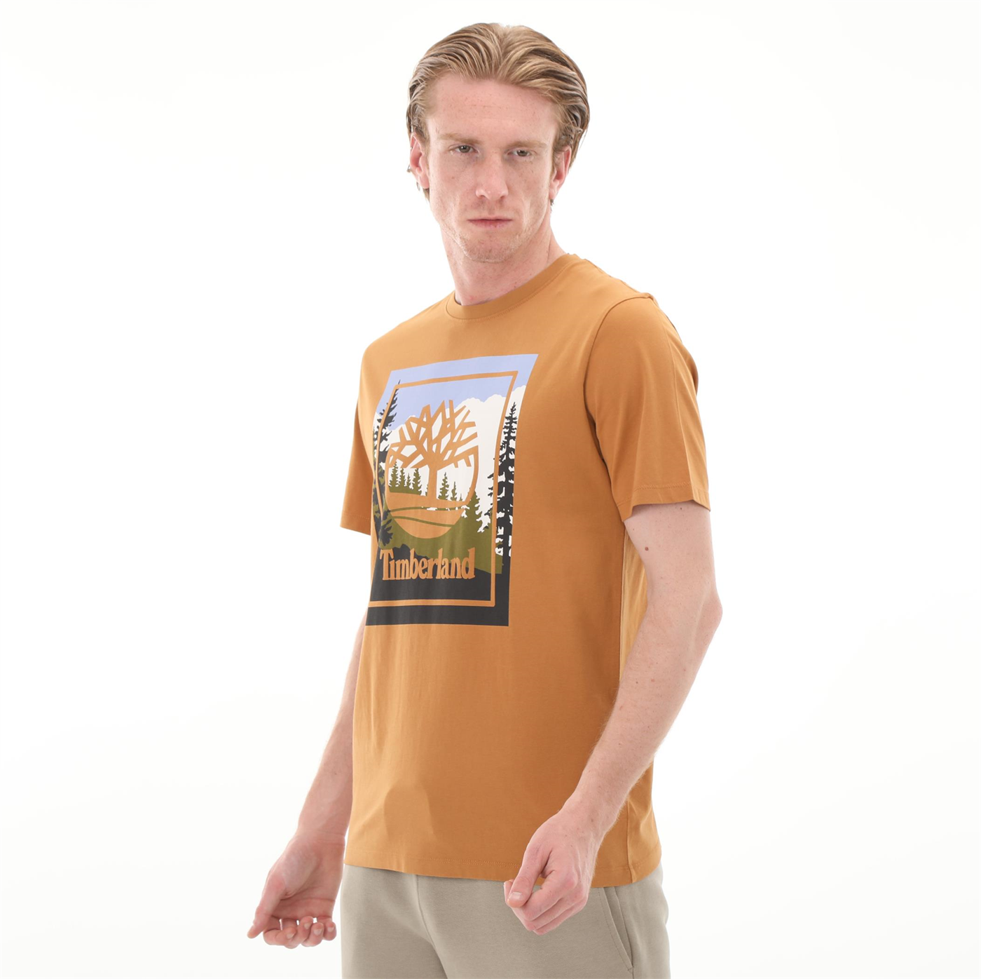 Timberland Outdoor Graphic Erkek Tişört Wheat