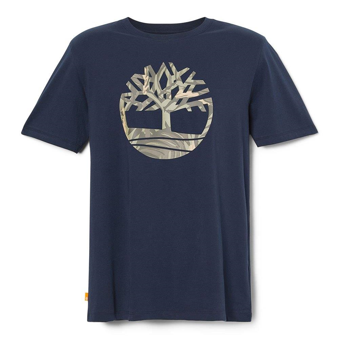 Timberland Tree Logo Camo Erkek Tişört Dark Sapphire