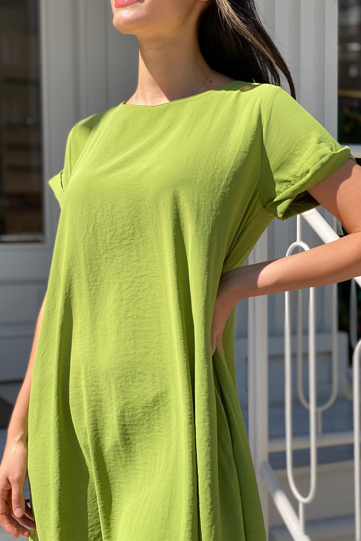 ARKASI PİLELİ ELBİSE/1049