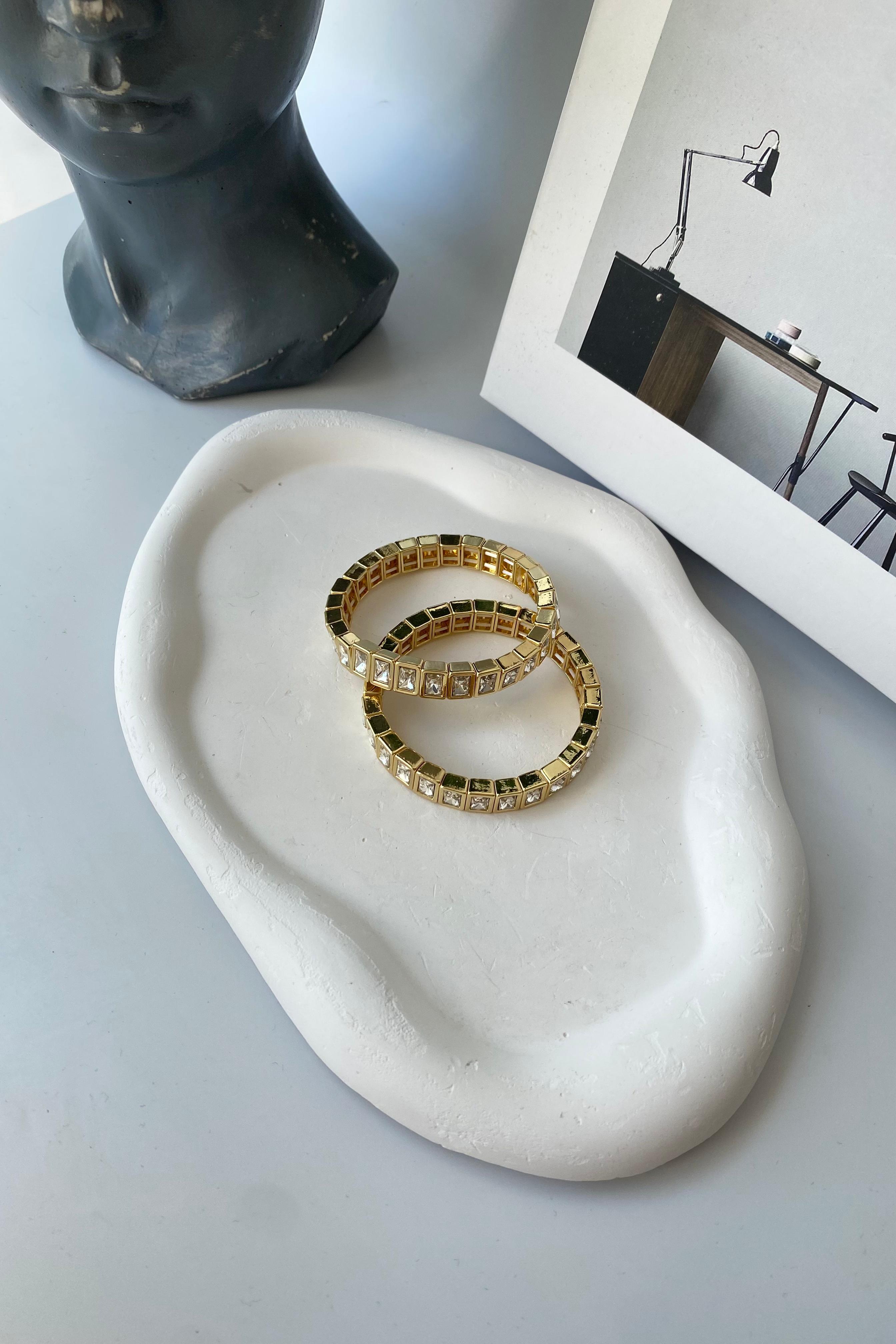 BAGET TAŞLI LASTİKLİ BİLEZİK