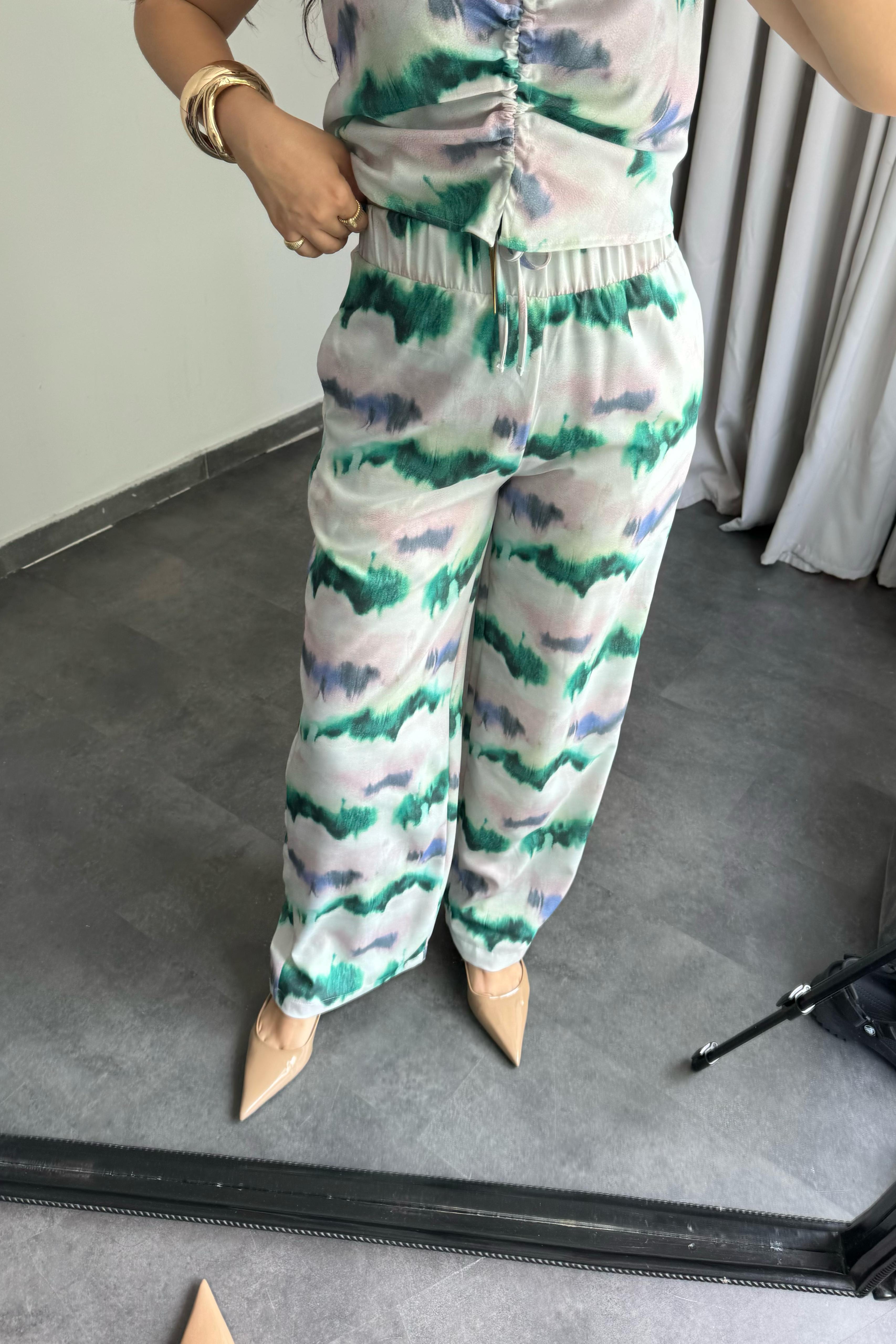 BATİK DESENLİ PALAZZO PANTOLON/2651