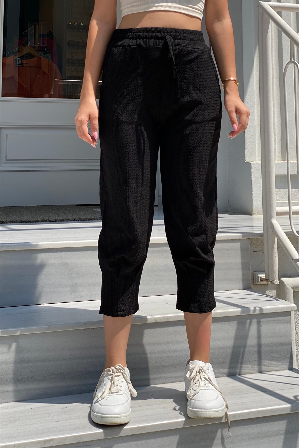 BELİ LASTİKLİ RAŞEL KUMAŞ PANTOLON