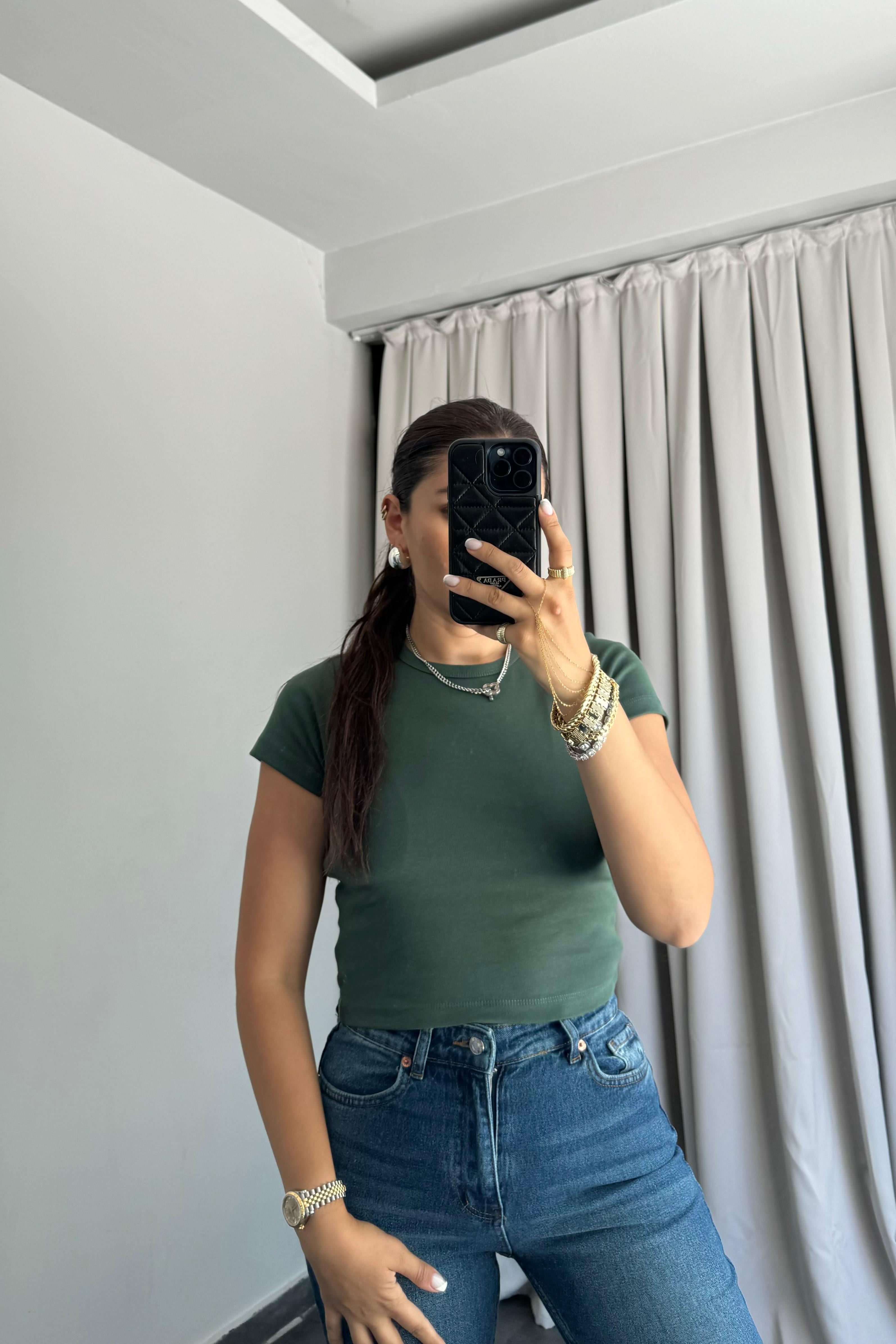 BİSİKLET YAKA BASİC CROP