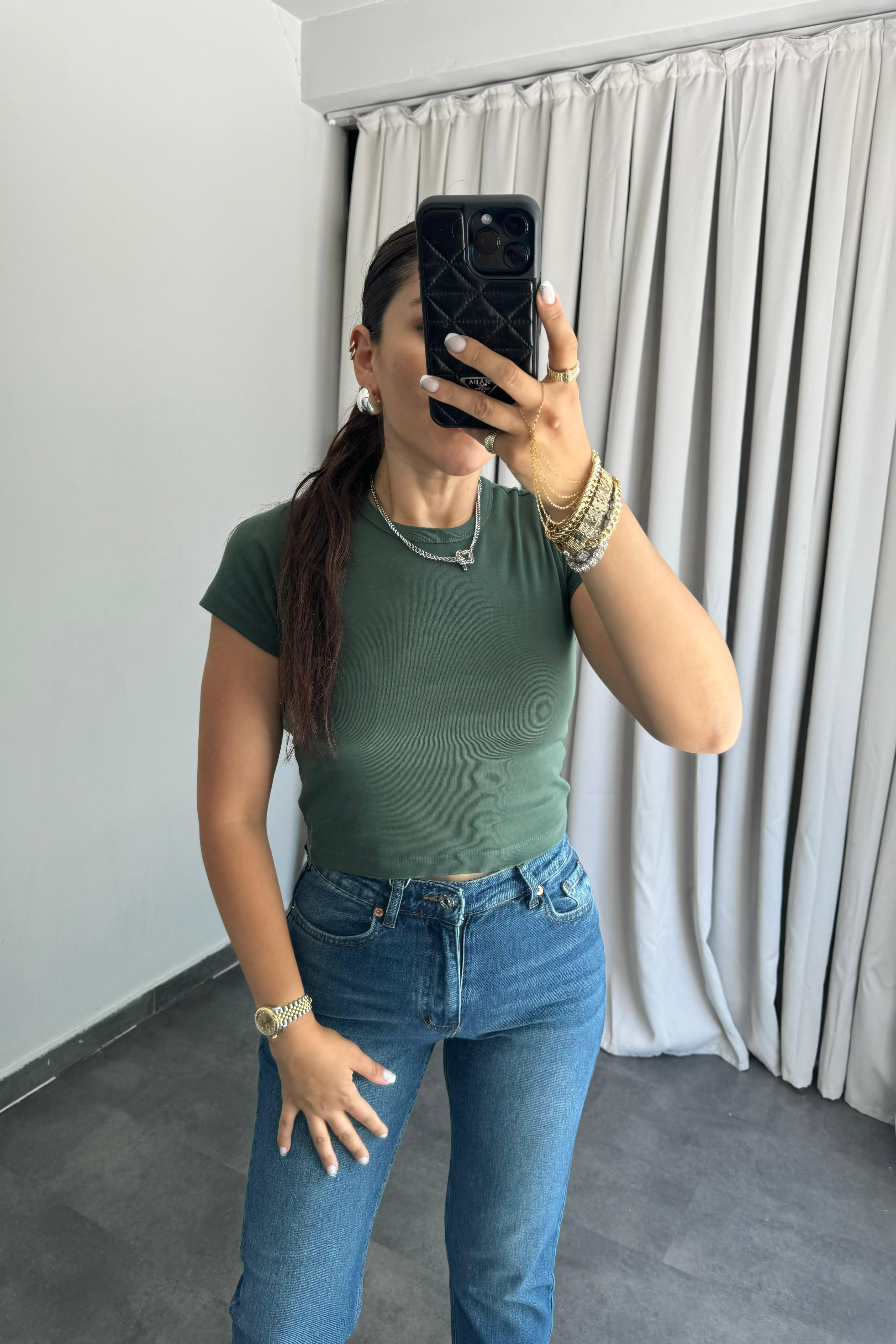 BİSİKLET YAKA BASİC CROP
