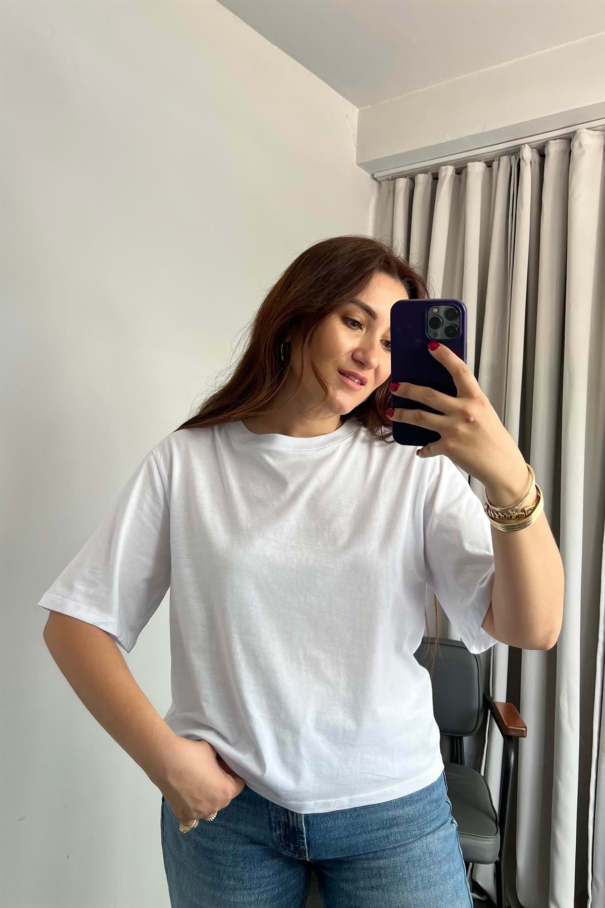 BİSİKLET YAKA KISA T-SHIRT