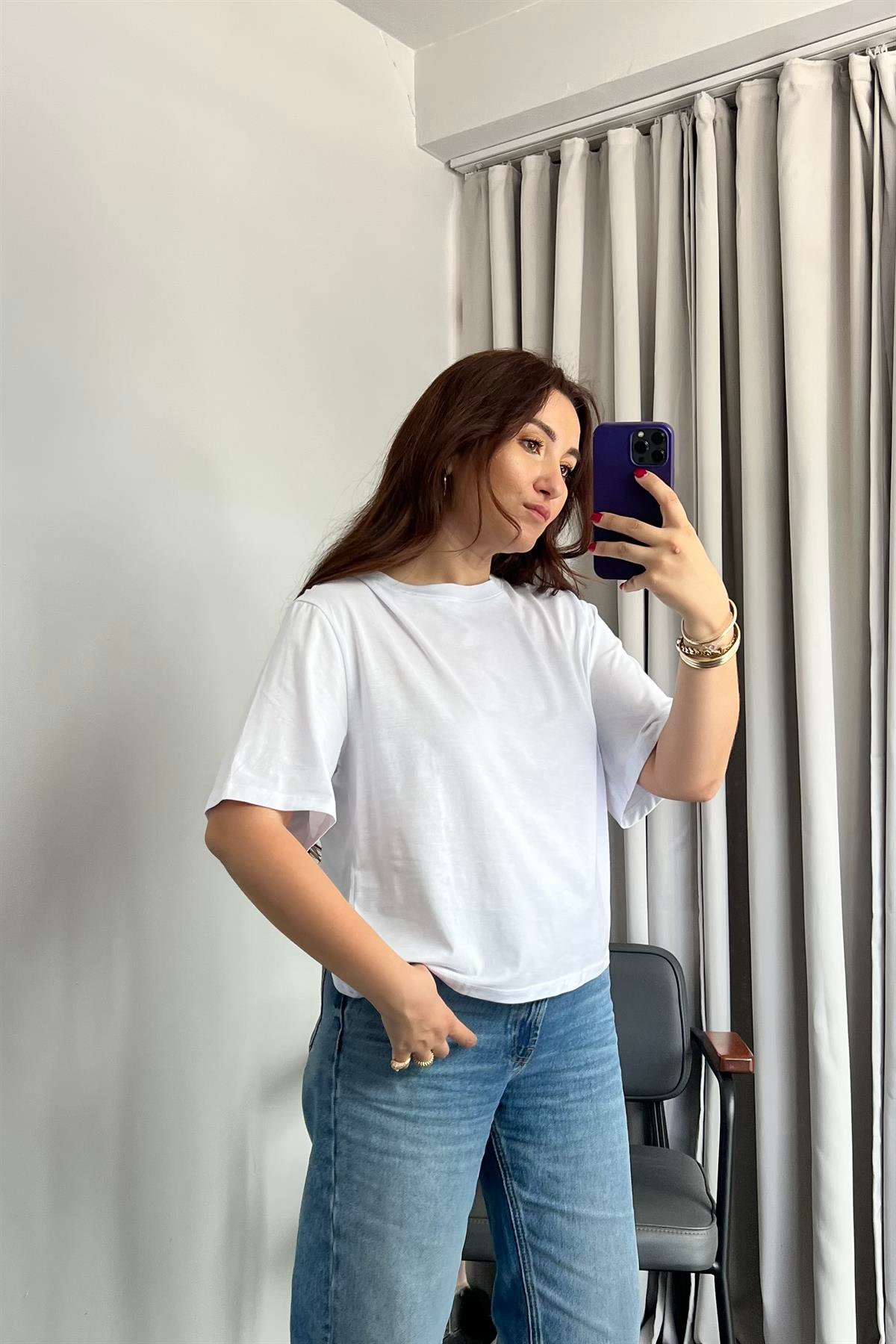 BİSİKLET YAKA KISA T-SHIRT