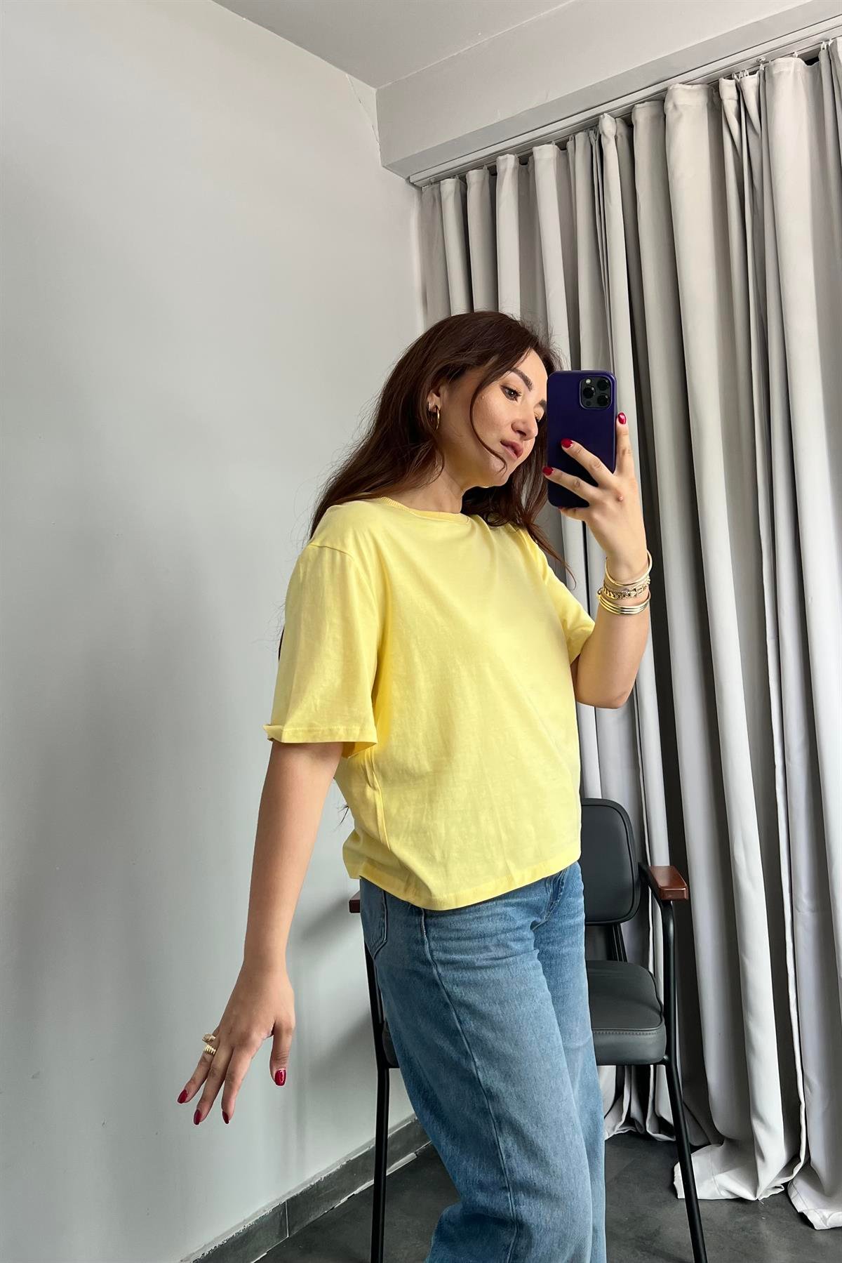 BİSİKLET YAKA KISA T-SHIRT