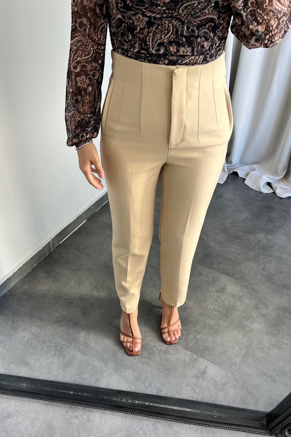 CEPLİ ÖNÜ DİKİŞLİ SLIM PANTOLON