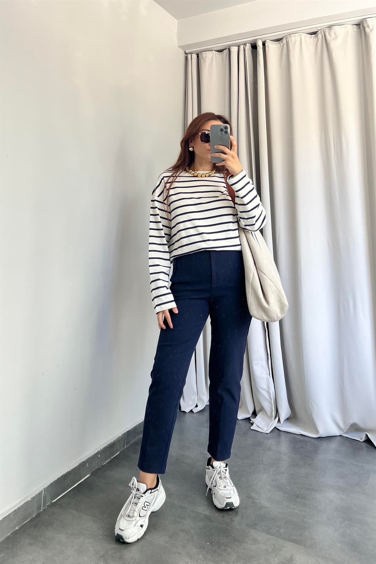 CEPLİ ÖNÜ DİKİŞLİ SLIM PANTOLON