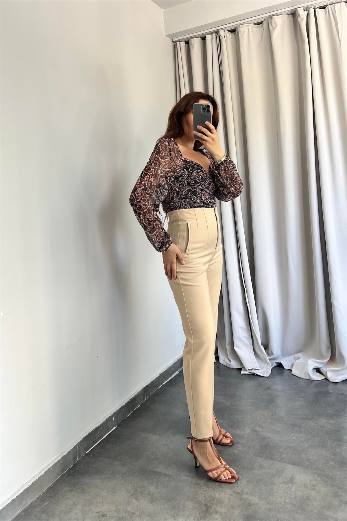 CEPLİ ÖNÜ DİKİŞLİ SLIM PANTOLON
