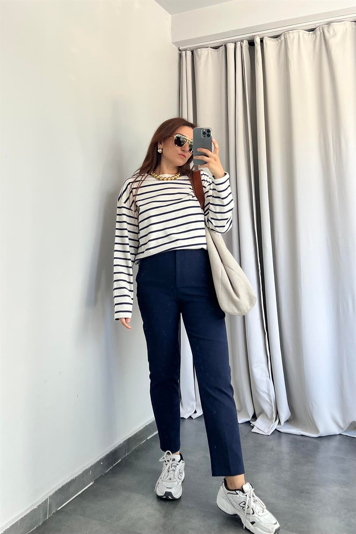 CEPLİ ÖNÜ DİKİŞLİ SLIM PANTOLON