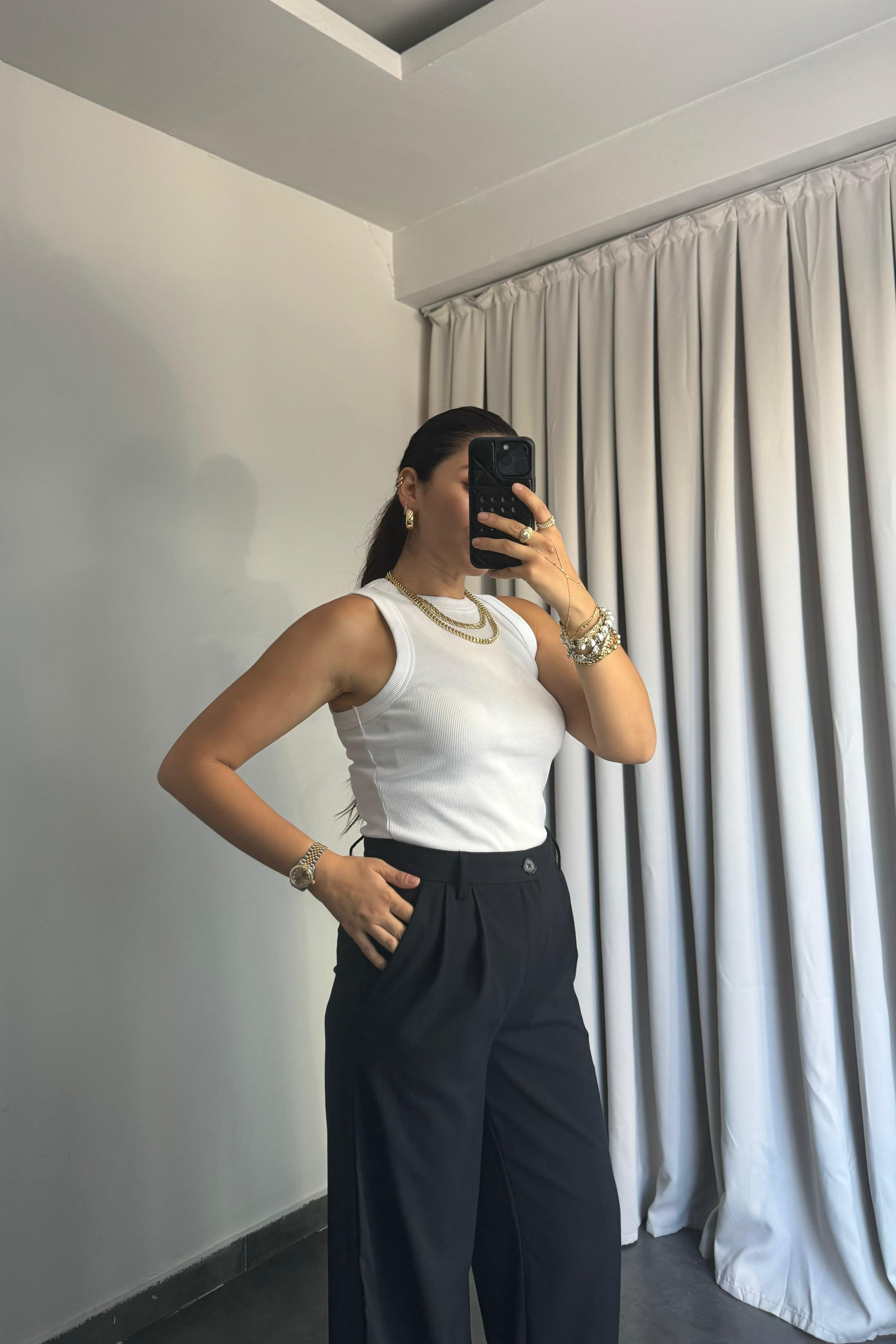 ÇİFT PİLE BELİ V PALAZZO PANTOLON