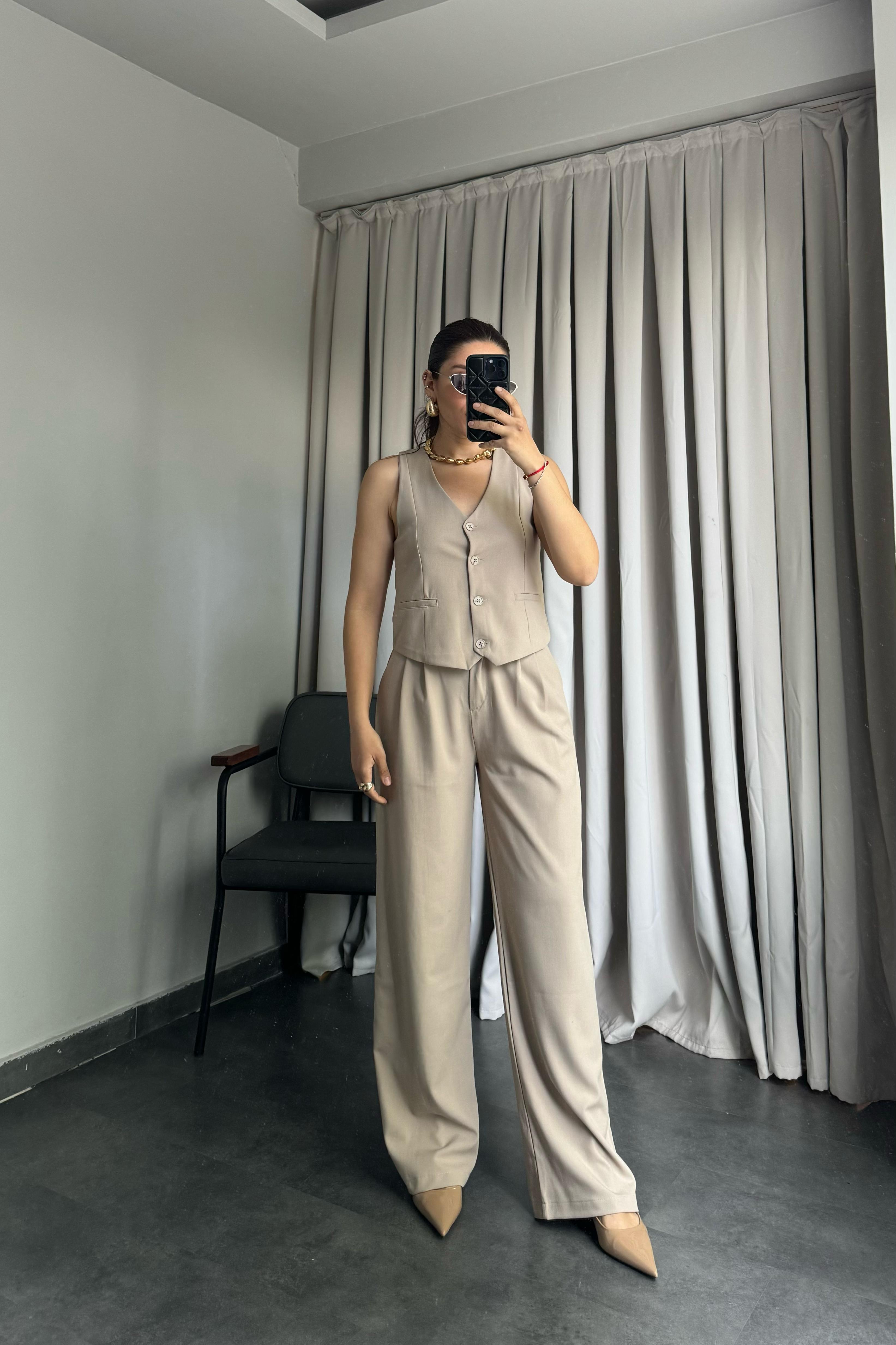 ÇİFT PİLELİ KEMERLİ PALAZZO/8779