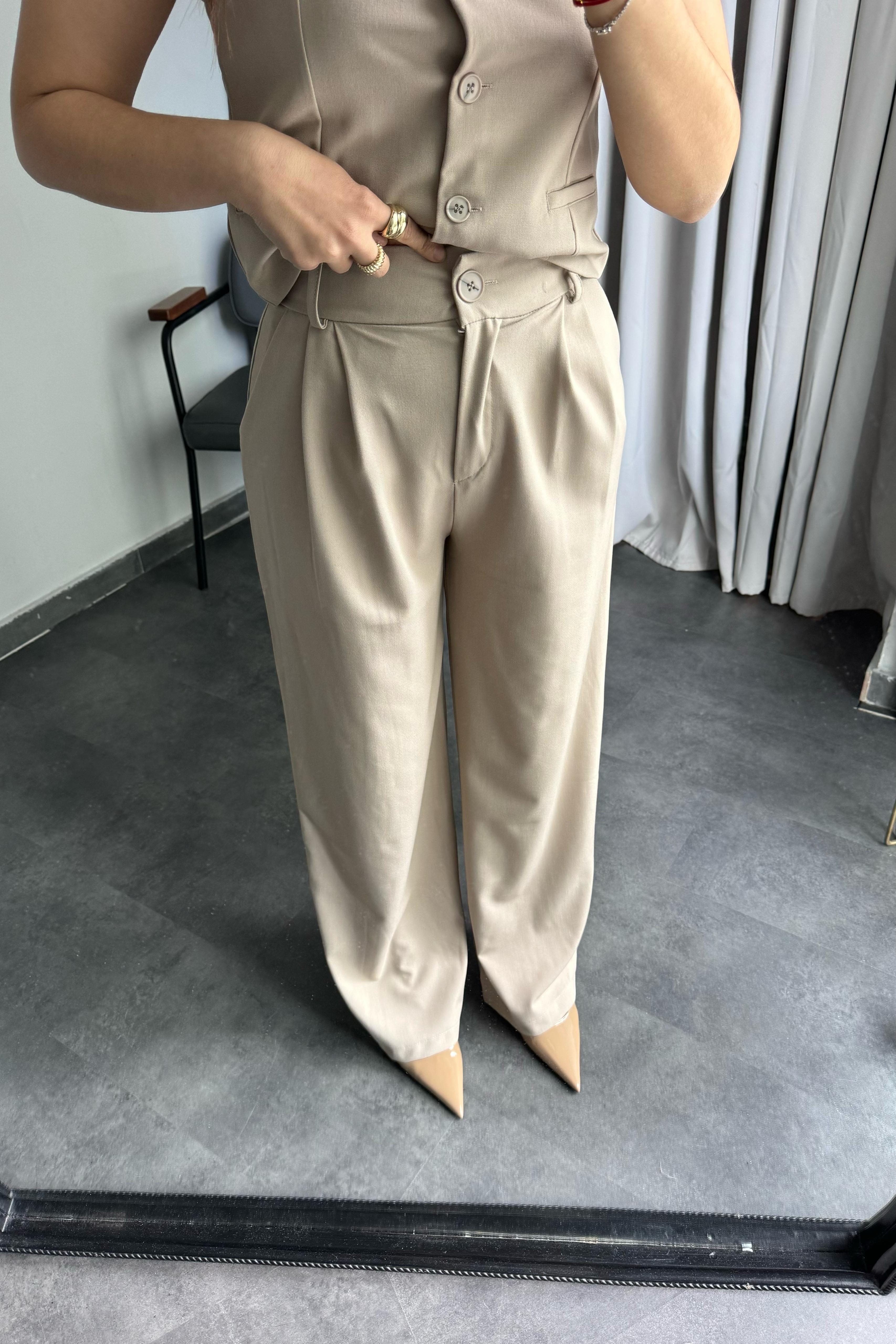 ÇİFT PİLELİ KEMERLİ PALAZZO/8779
