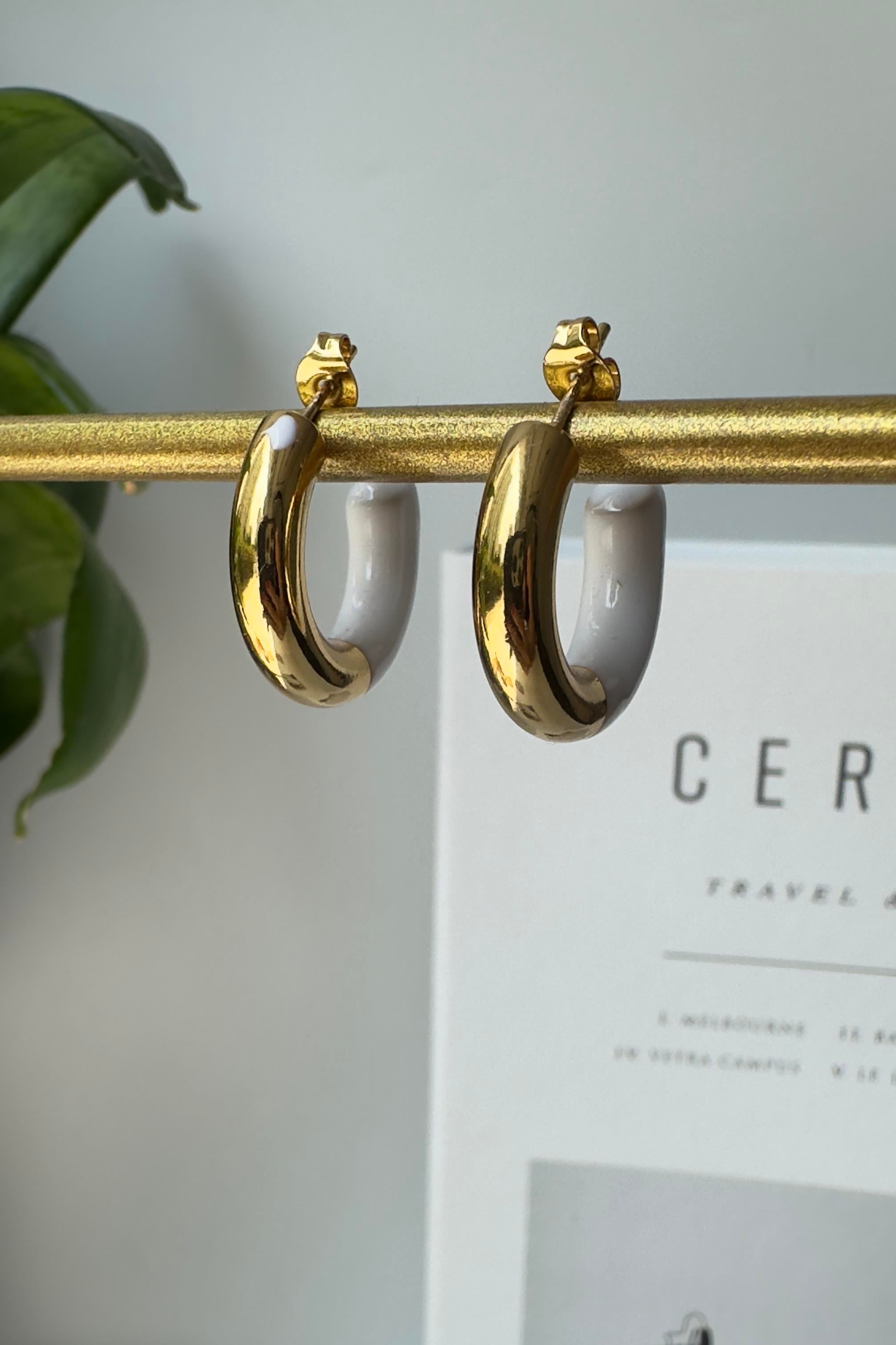 ÇİFT RENKLİ HALKA KÜPE