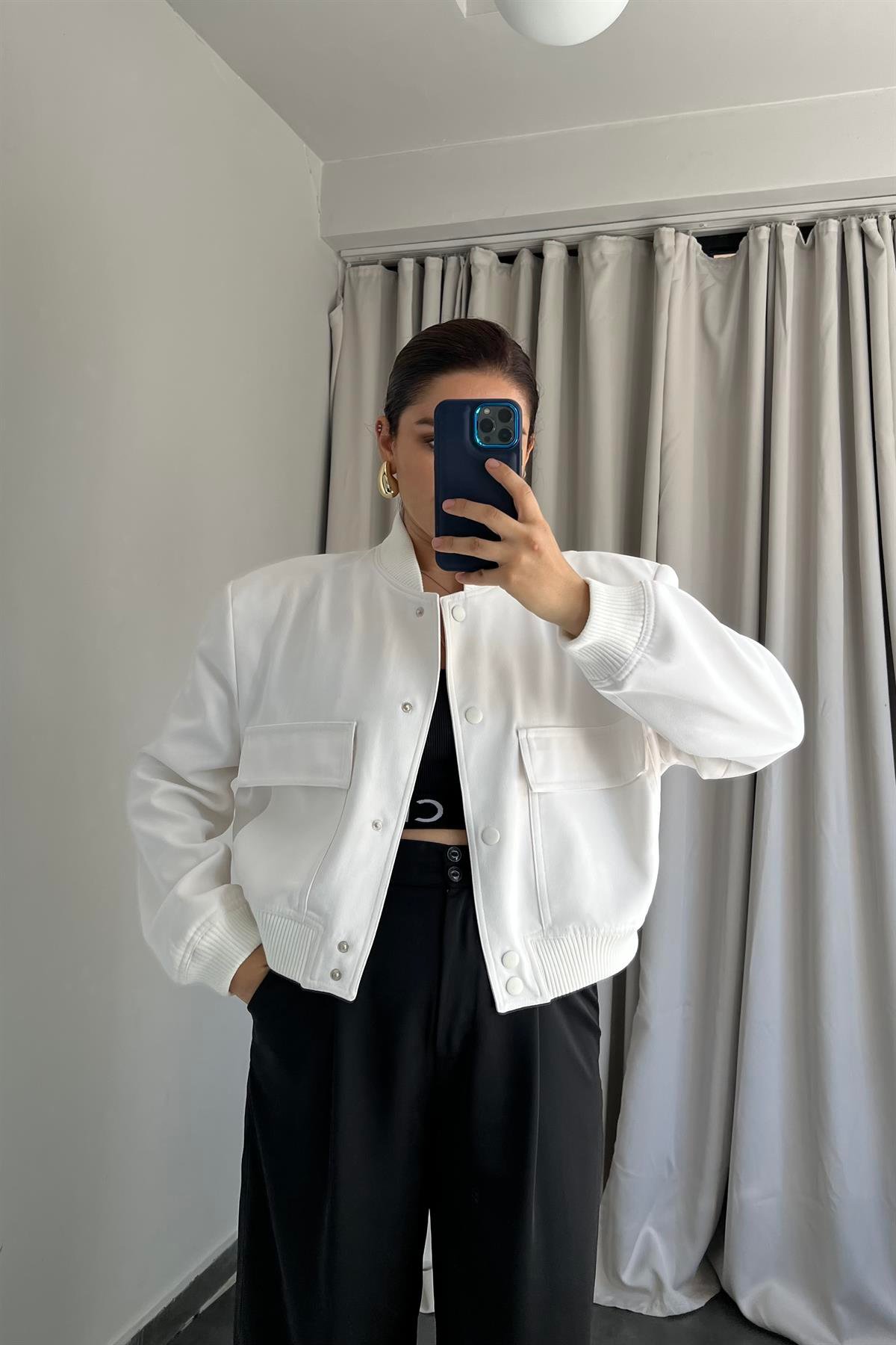 ÇITÇITLI CROP BOMBER CEKET