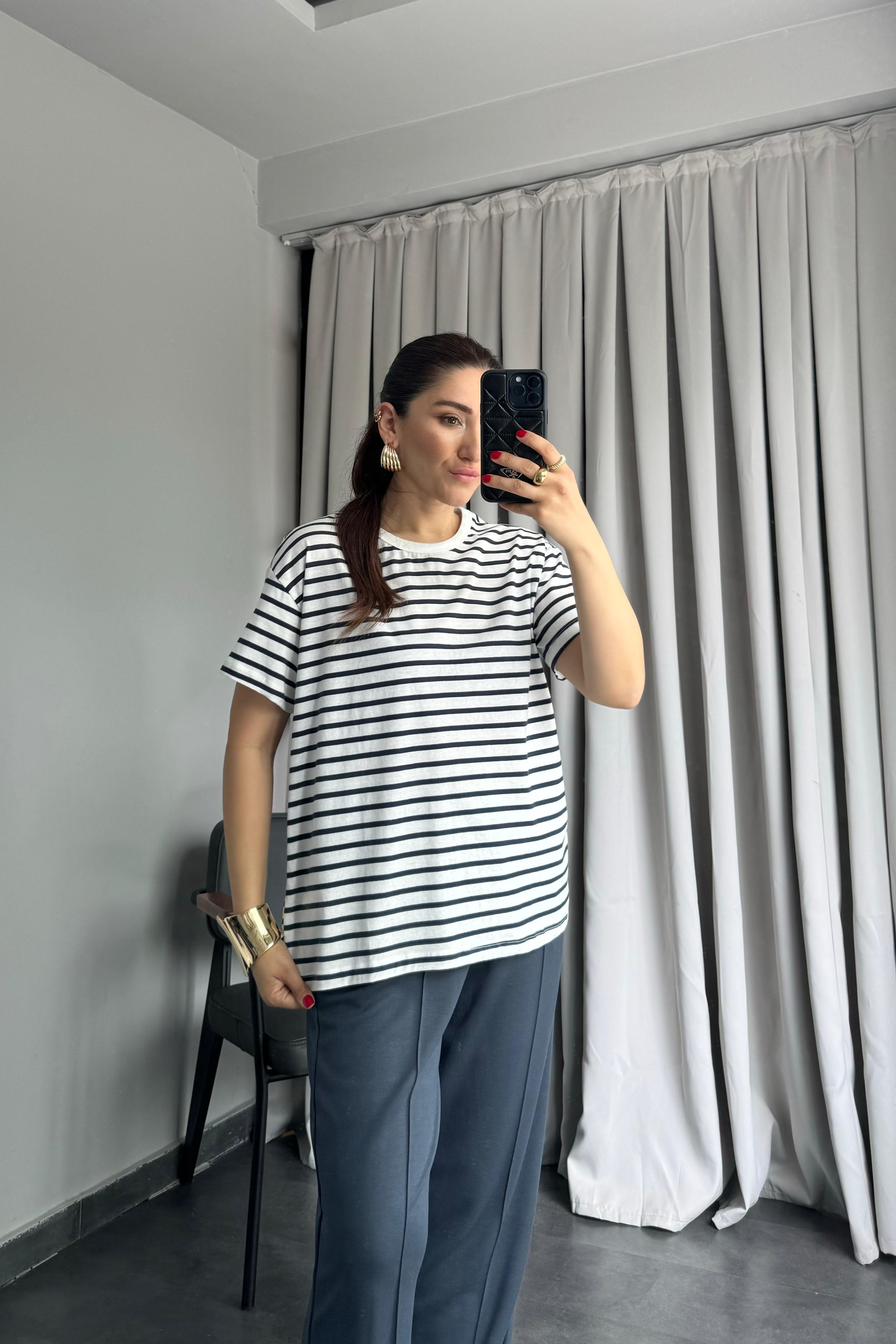 ÇİZGİLİ BASIC T-SHIRT