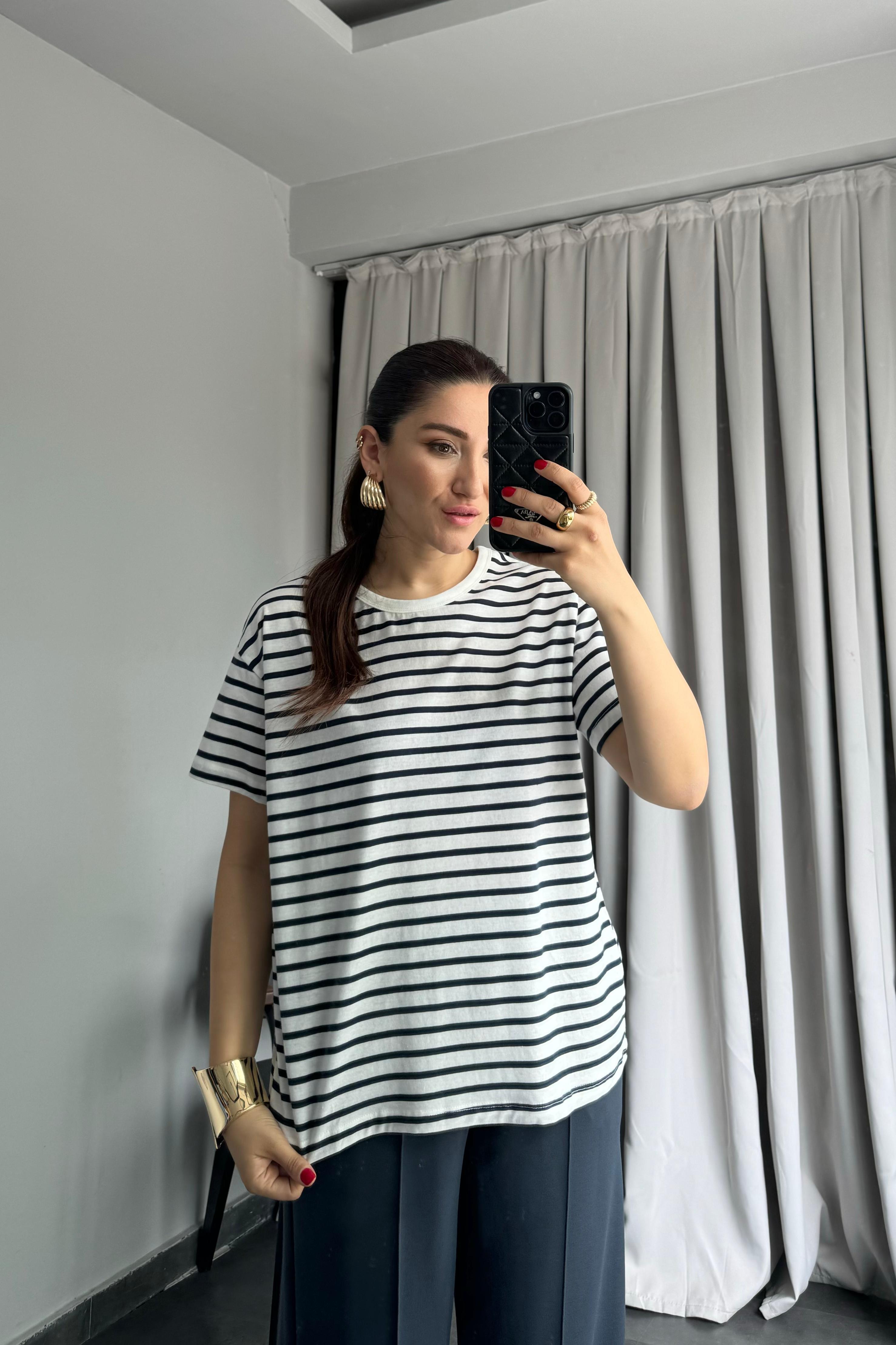 ÇİZGİLİ BASIC T-SHIRT