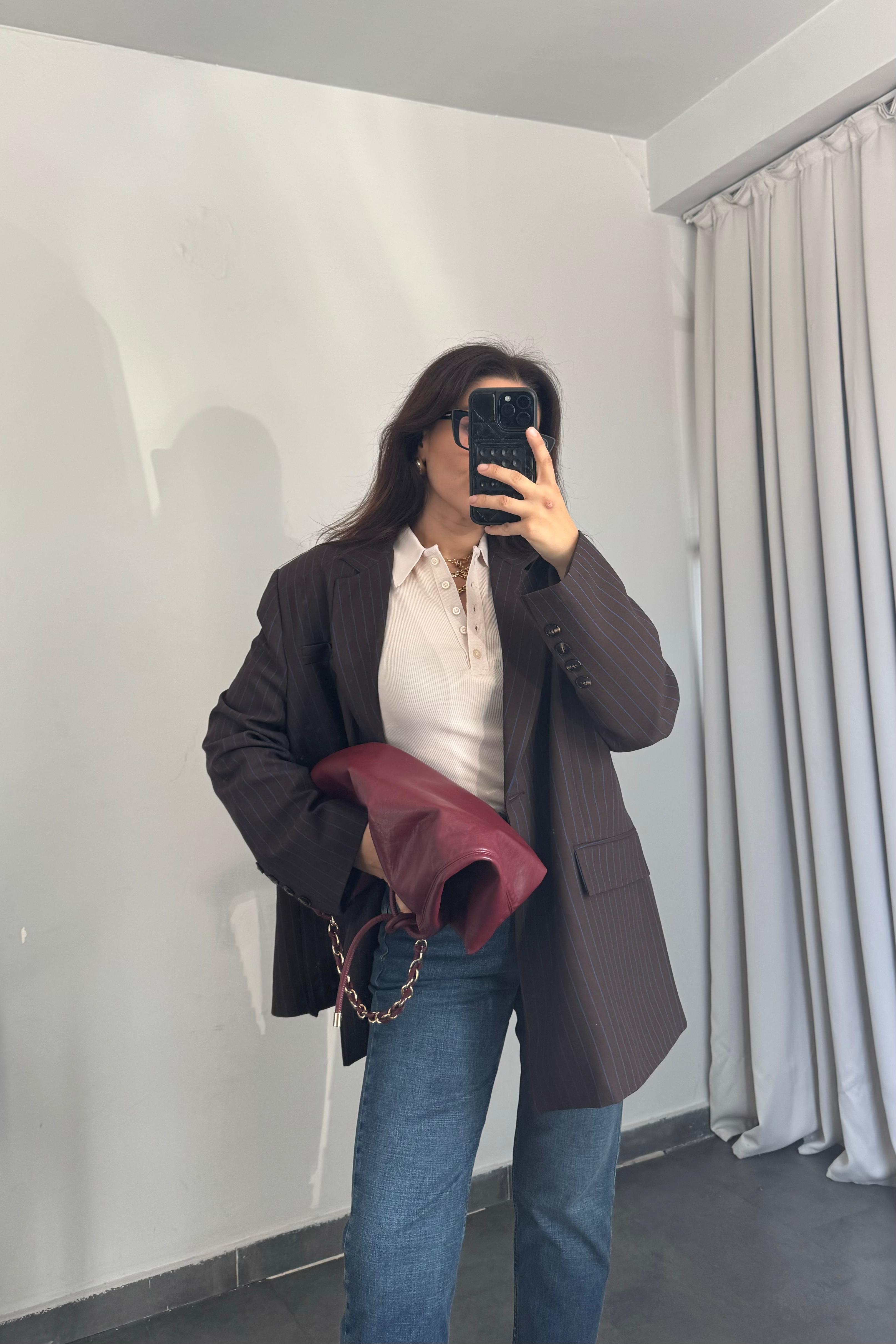 ÇİZGİLİ BLAZER CEKET/9459