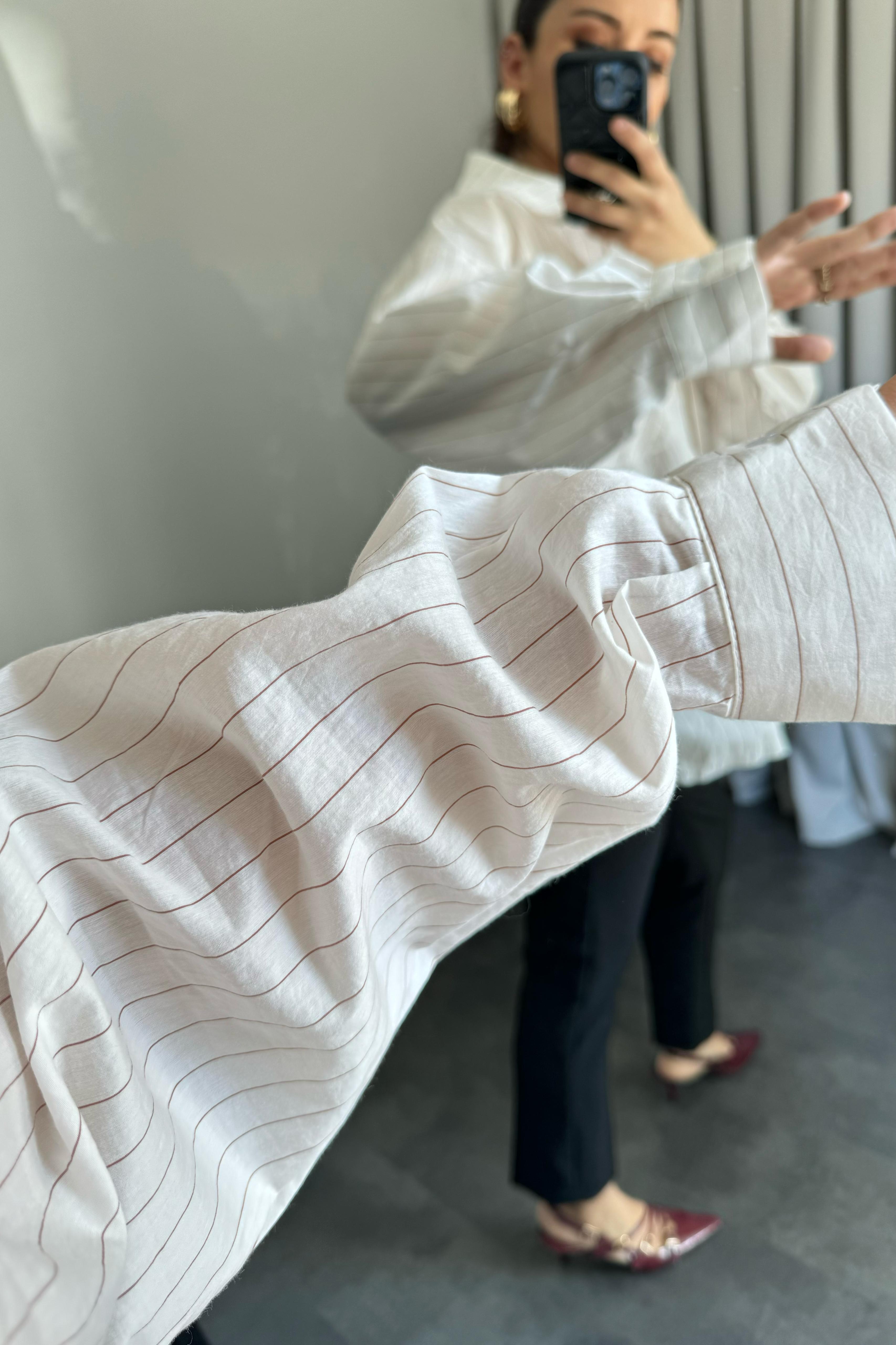 ÇİZGİLİ OVERSIZE PREMIUM GÖMLEK/4903