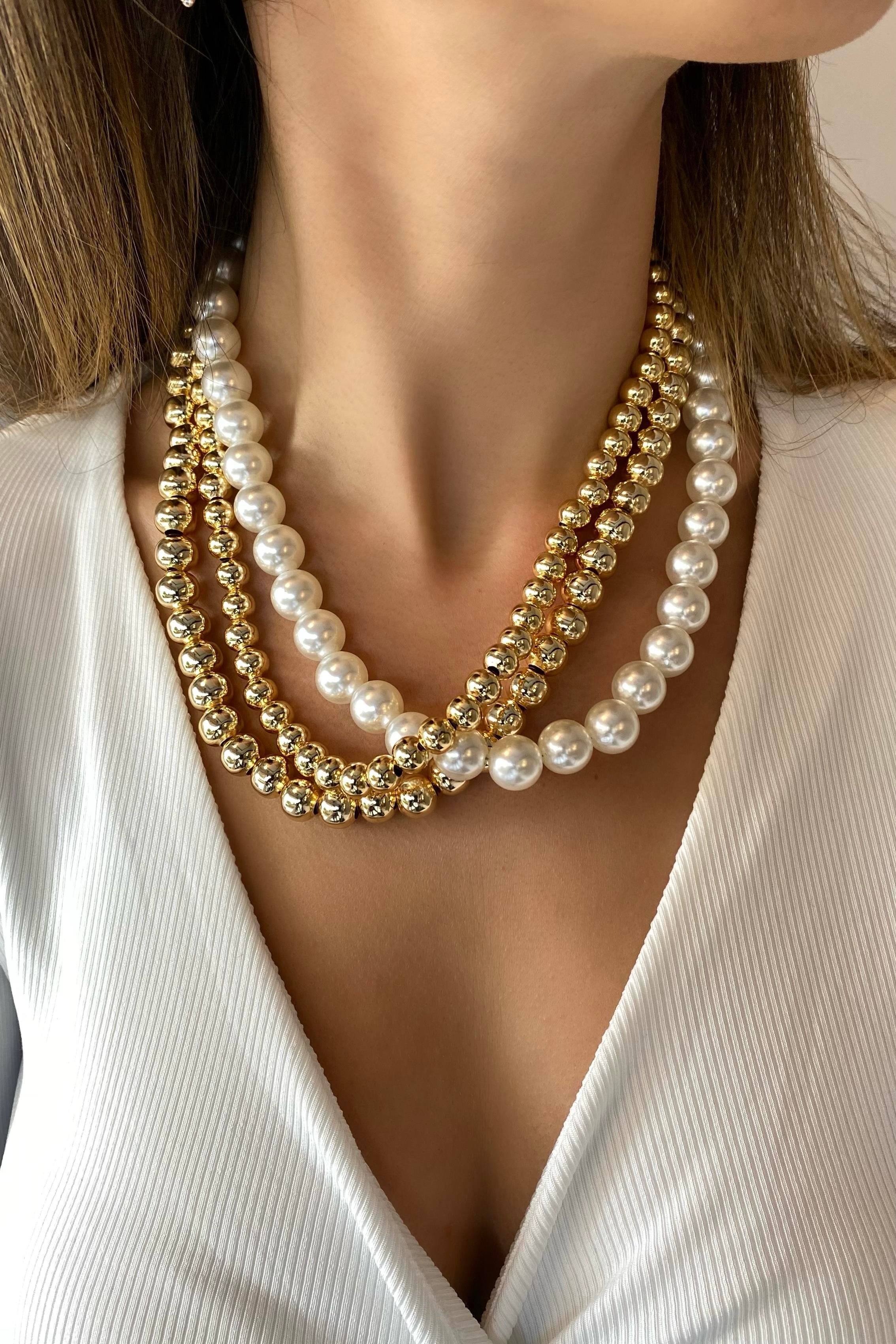 ÇOKLU İNCİ TOPLU KOLYE