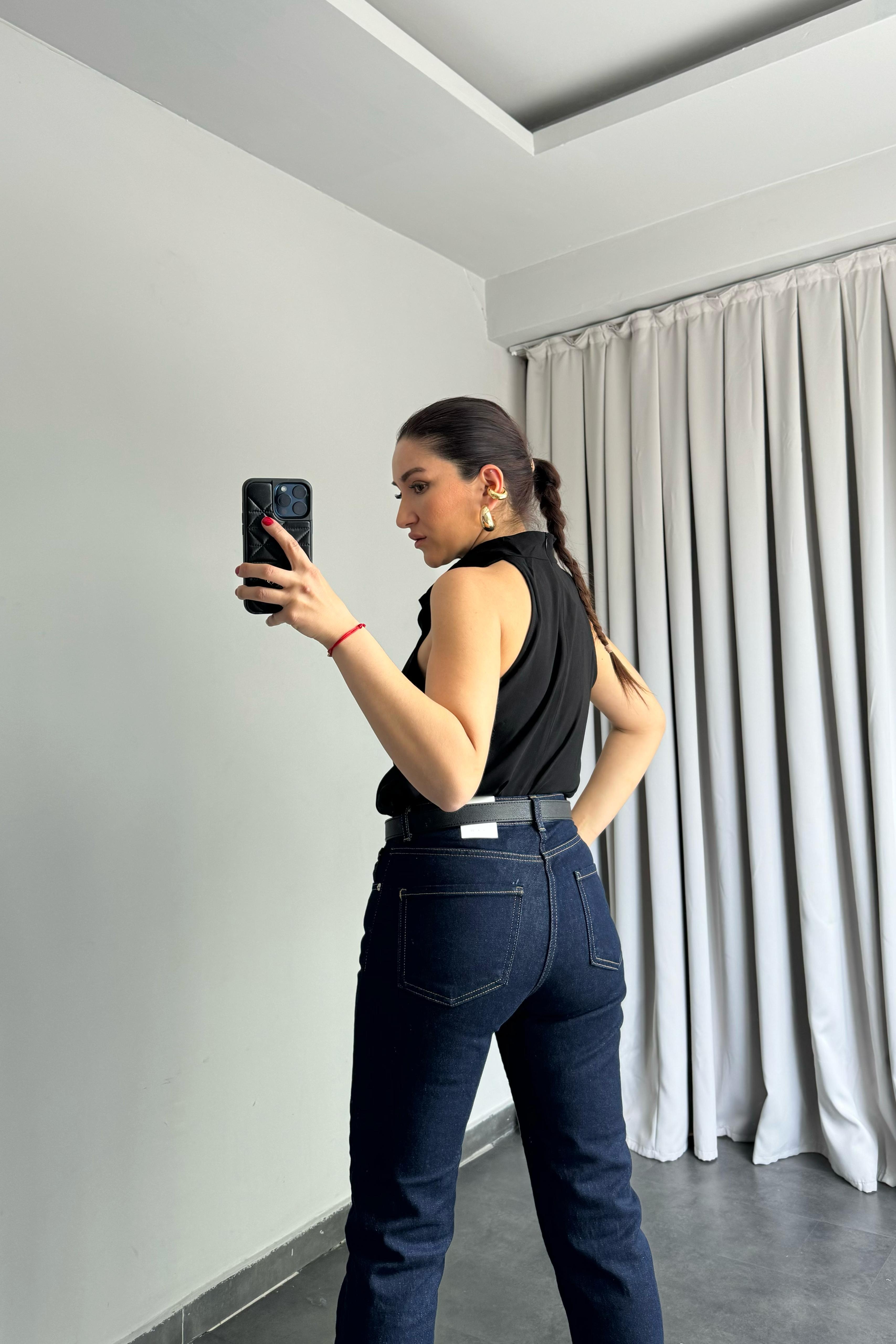 DEGAJE YAKA ŞİFON BLUZ