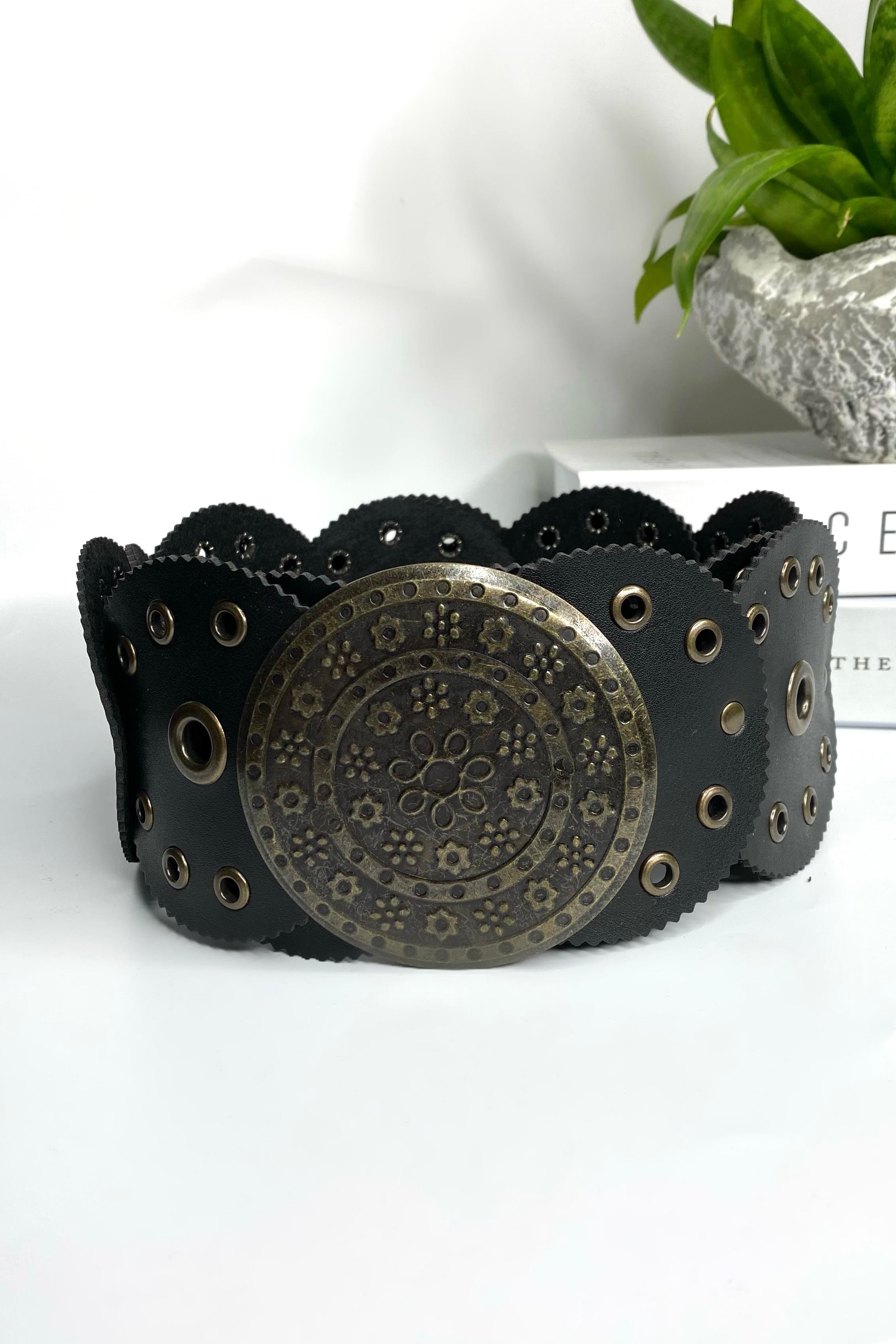 DERİ MADALYON KEMER