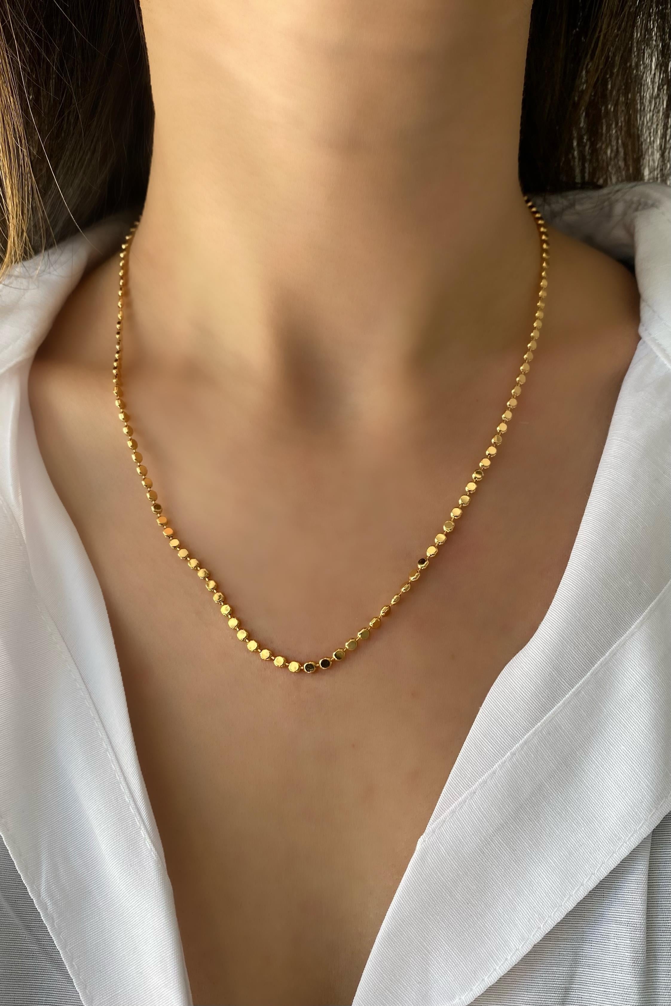 EZME NOKTALI ZİNCİR KOLYE 40CM