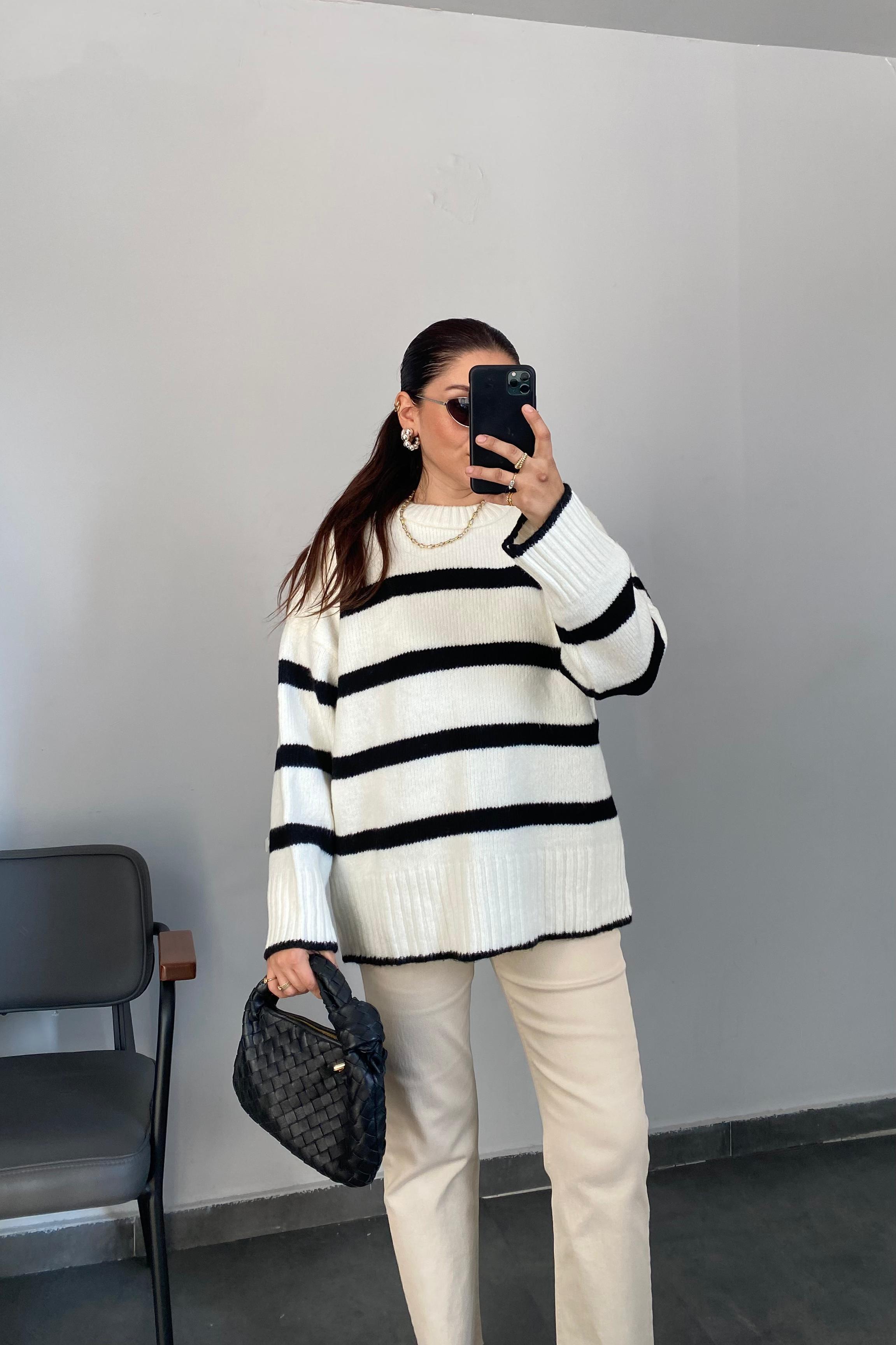 FLORA ÇİZGİLİ KAZAK / 4651