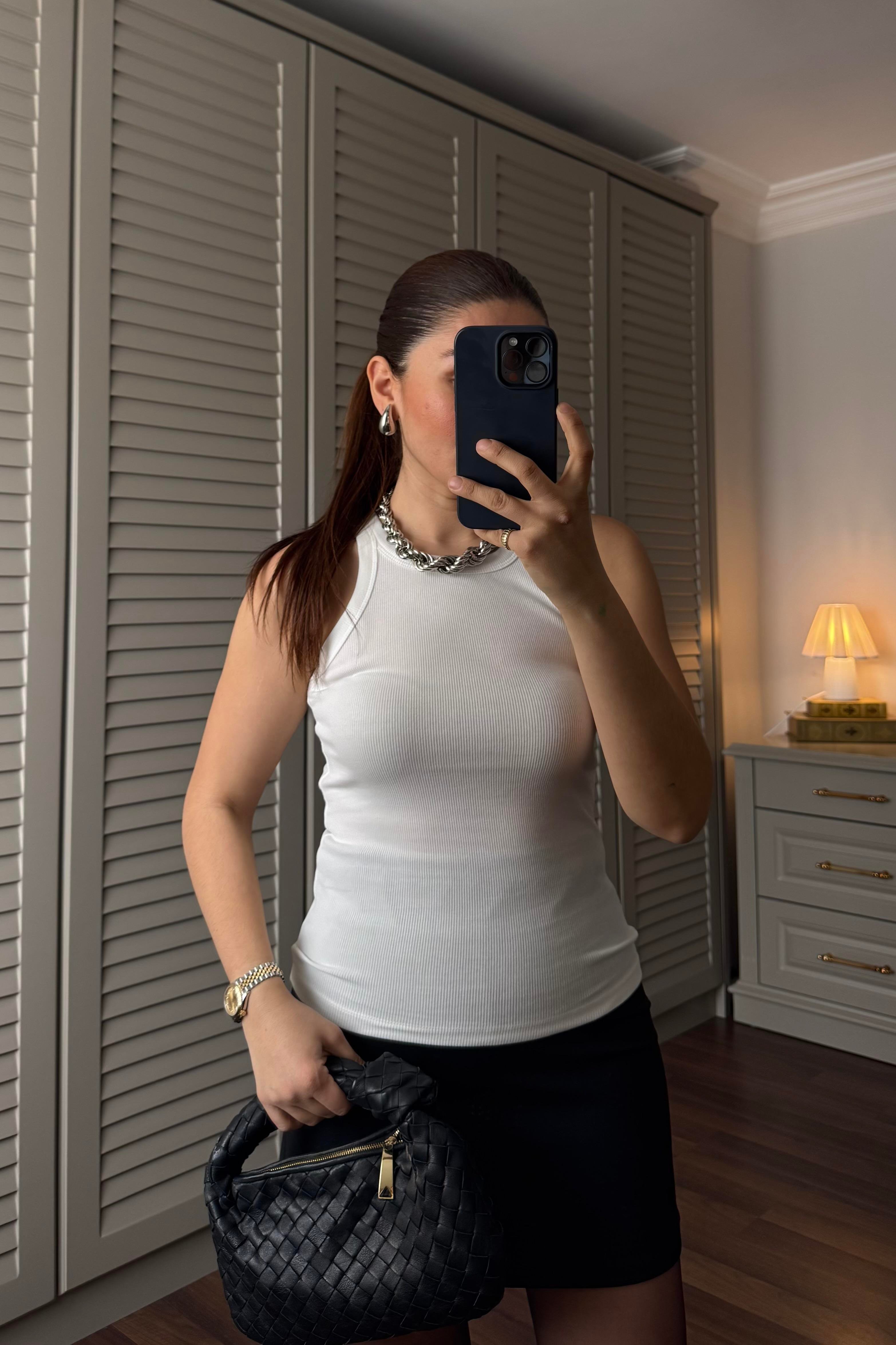 GENİŞ BİYELİ HALTER YAKA ATLET /3861