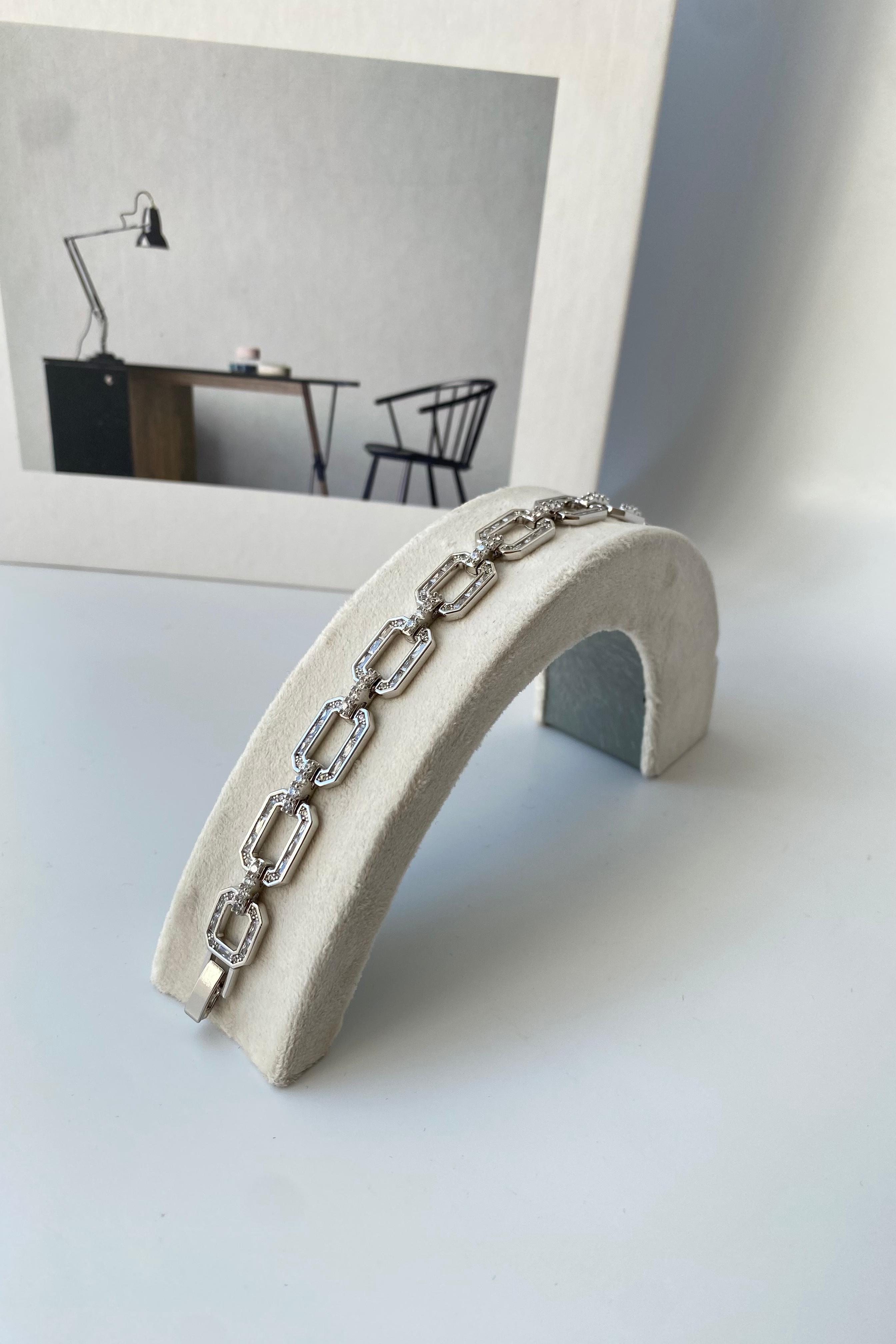 GÖMME TAŞLI SEKİZGEN BİLEZİK