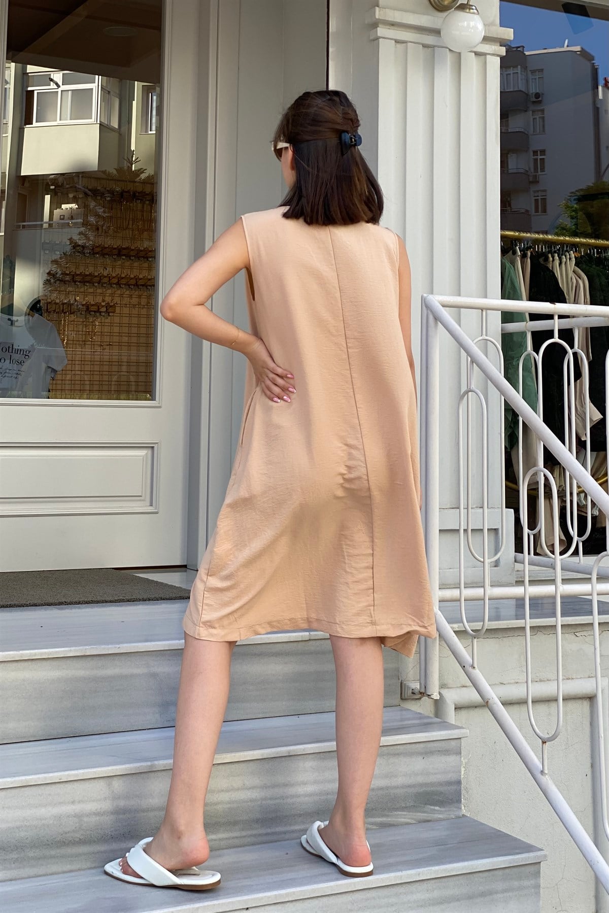KALIN ASKILI CEP DETAYLI ÇAN ELBİSE/25994