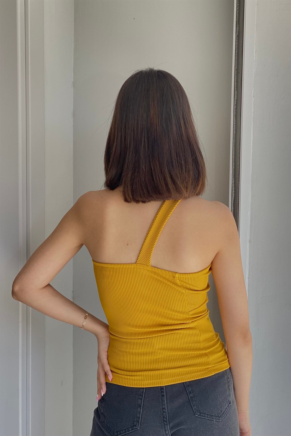 KALIN ASKILI TEK OMUZ FİTİLLİ BODY