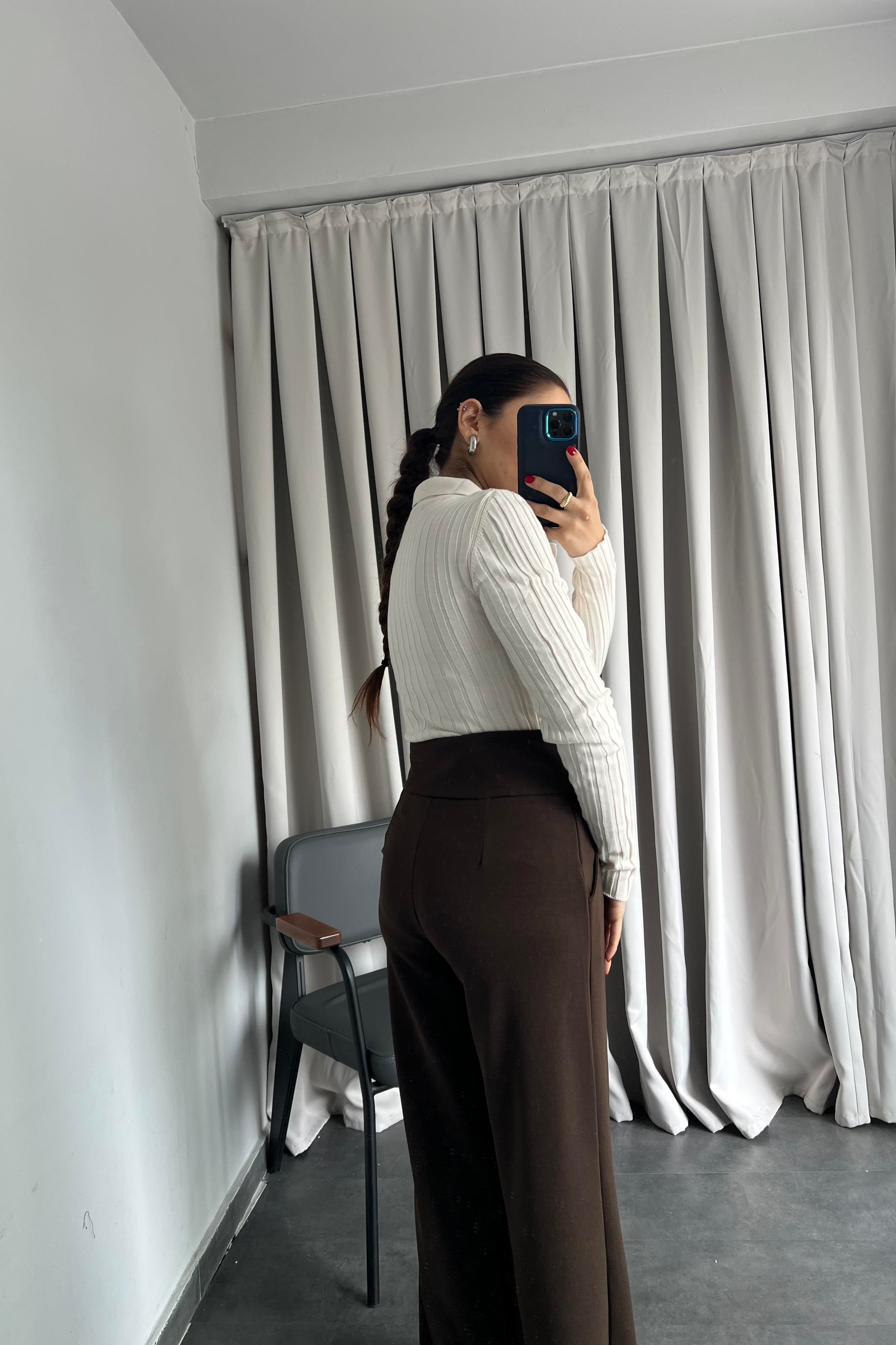 KALIN KEMERLİ YANI FERMUARLI PALAZZO PANTOLON/K013