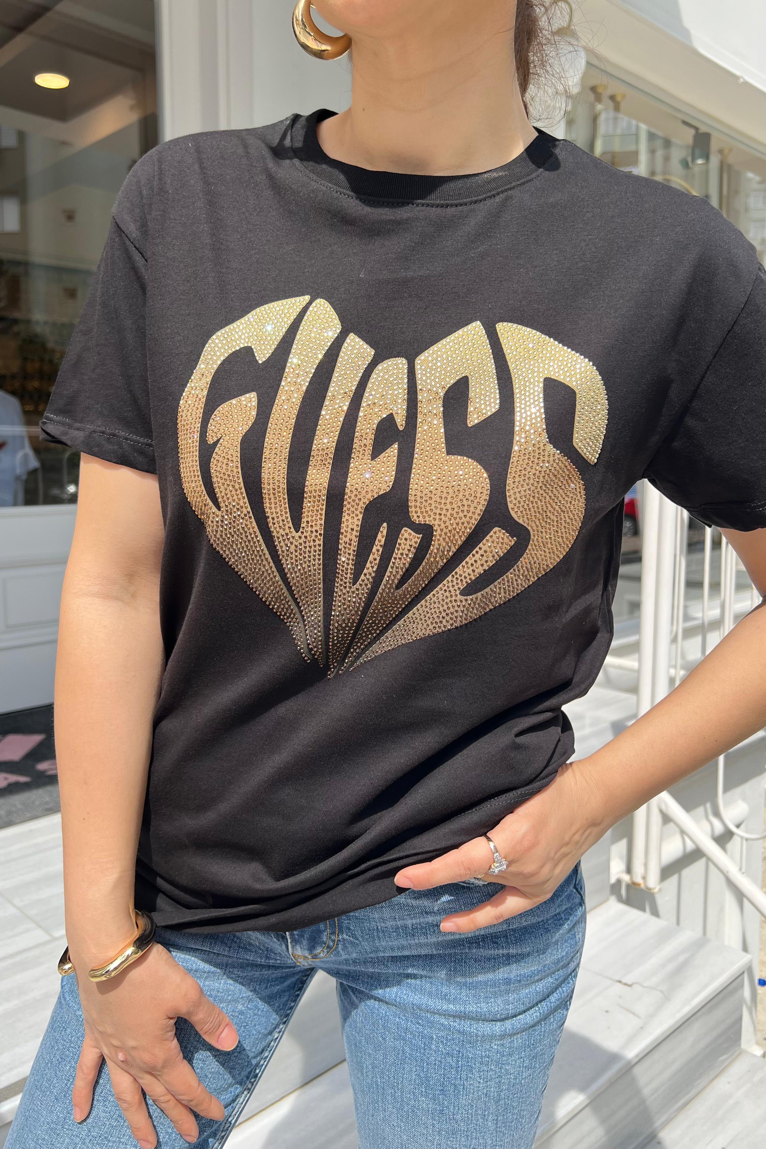 KALP TAŞLI GUESS T-SHIRT /4750
