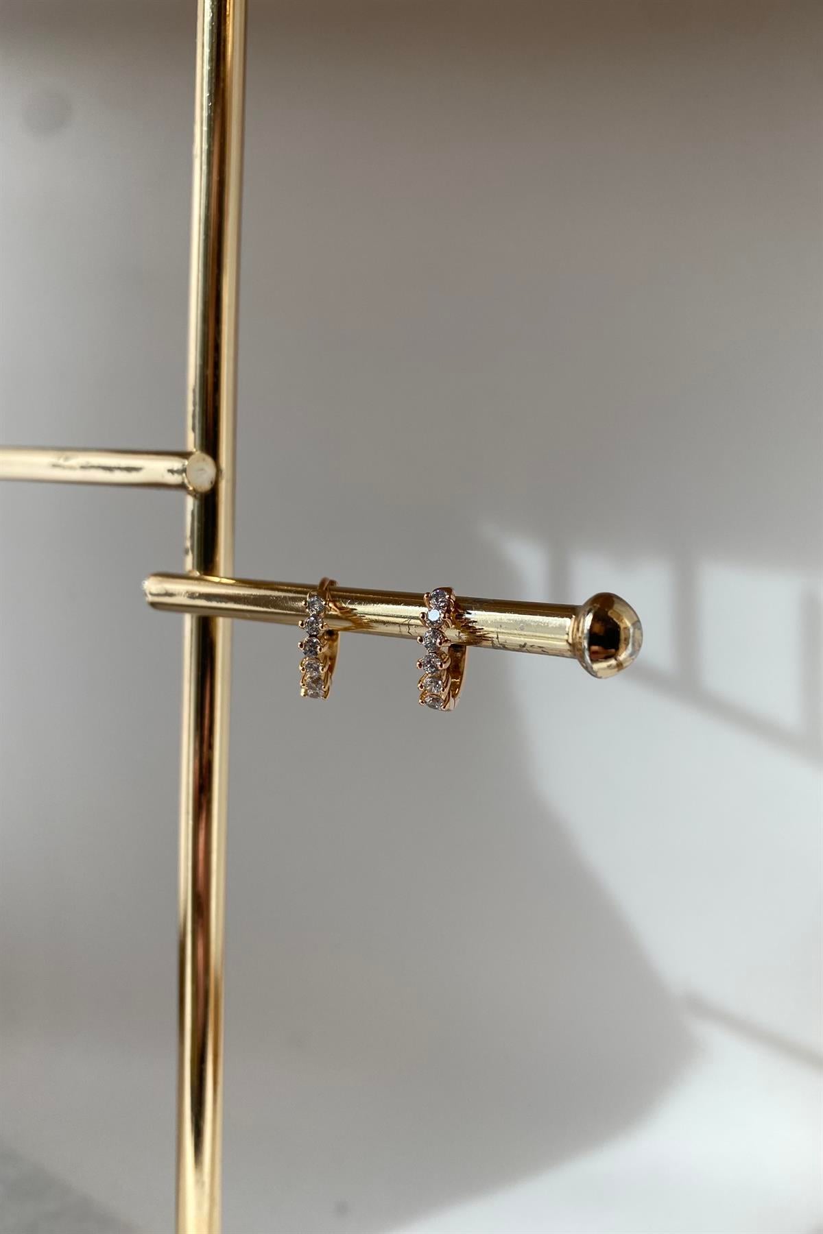 KARE MOTİFLİ HALKA KÜPE 1,2cm