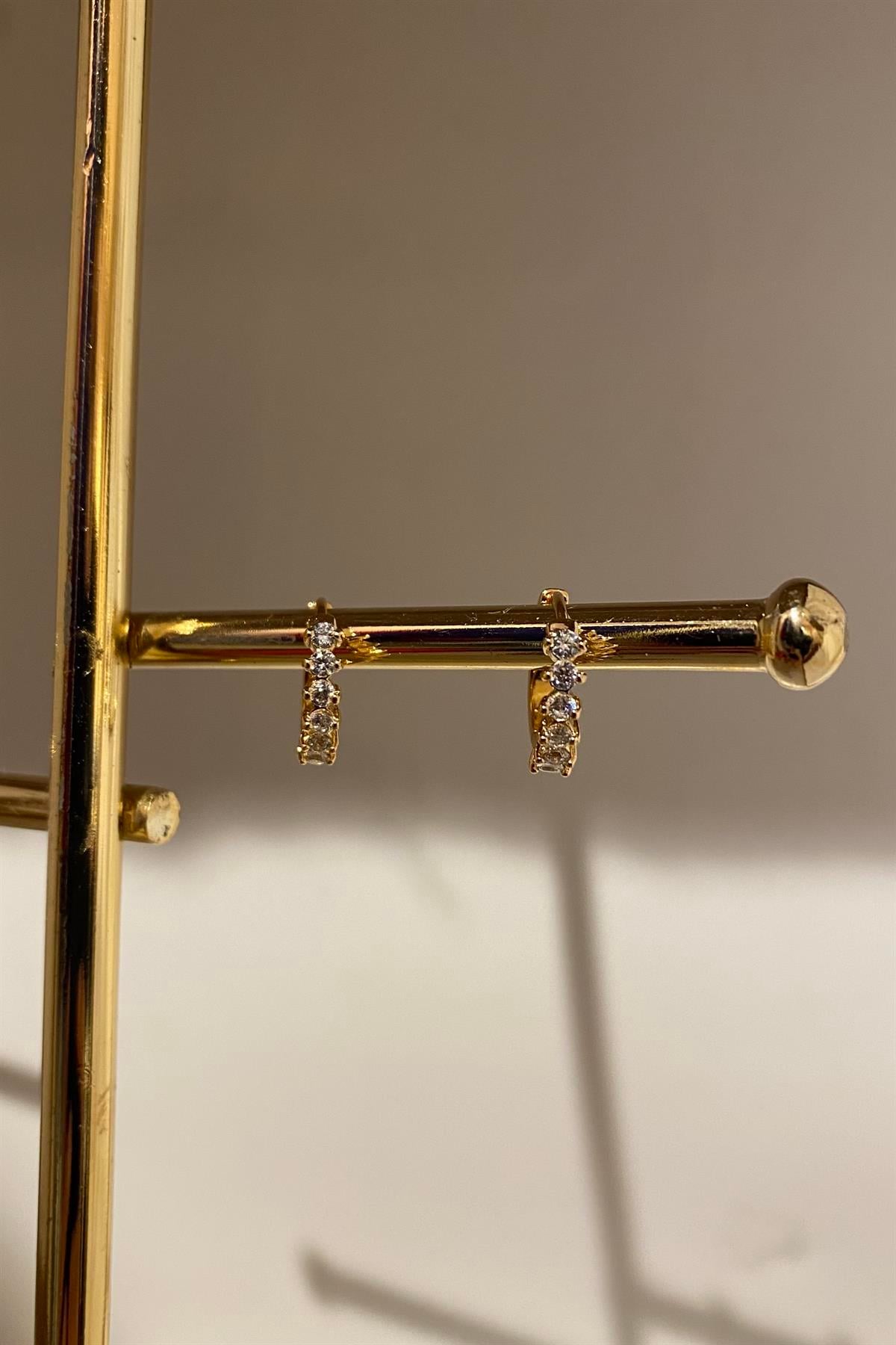 KARE MOTİFLİ HALKA KÜPE 1,2cm