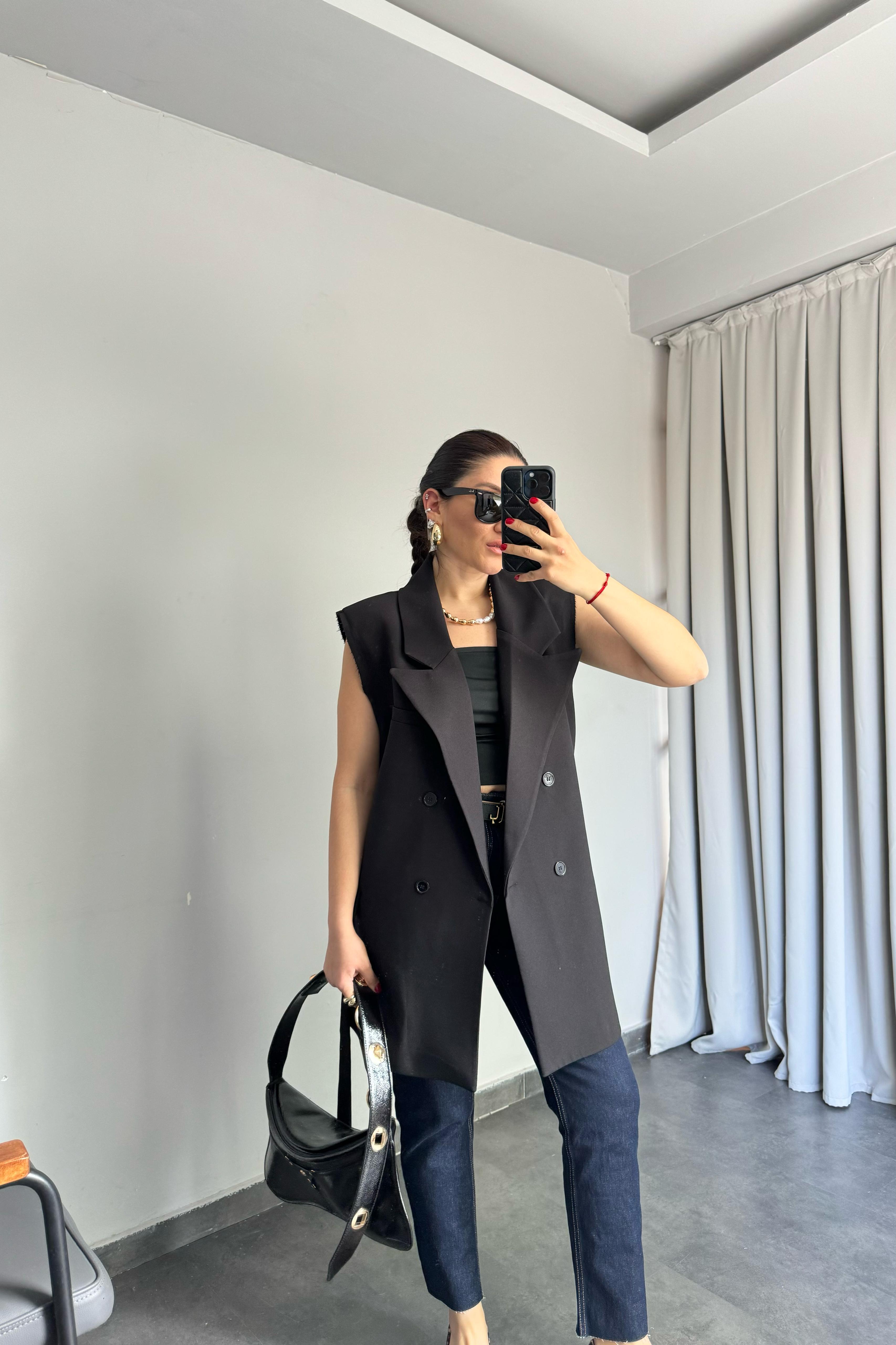 KEMERLİ ATLAS YELEK/9414