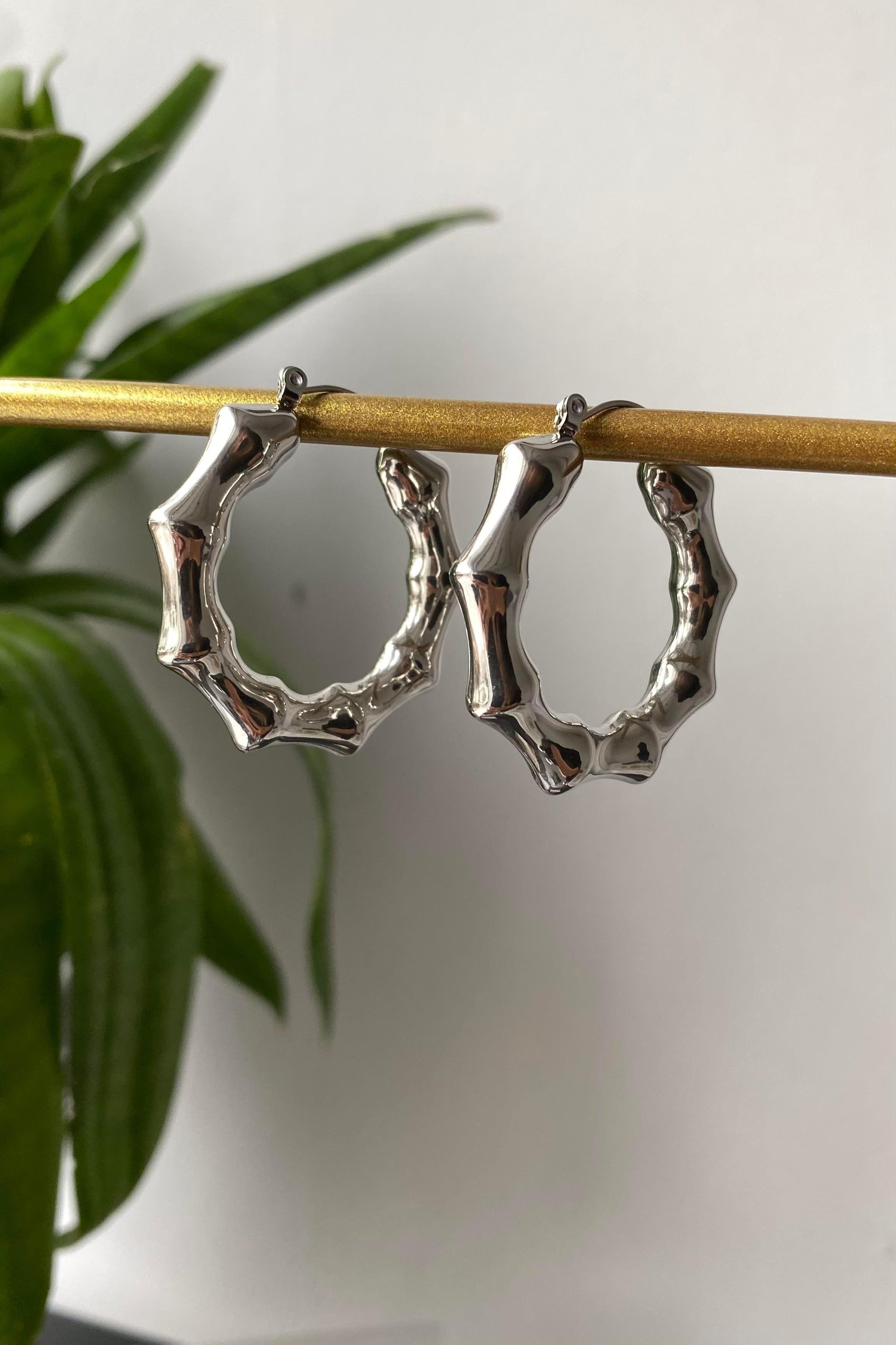 KEMİK HALKA KÜPE 3,5 CM