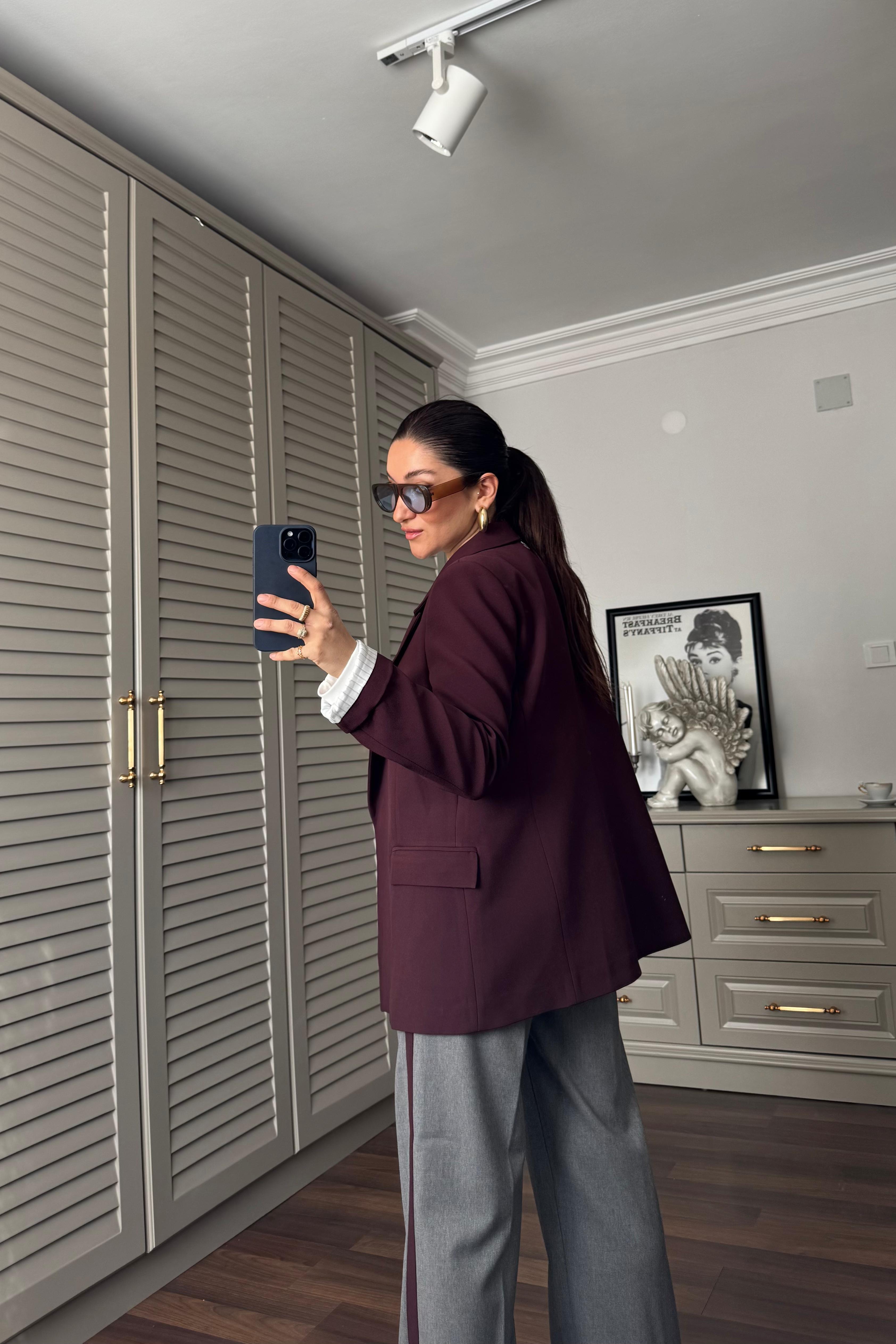 KOLLARI KIVIRMALI BLAZER CEKET/9134