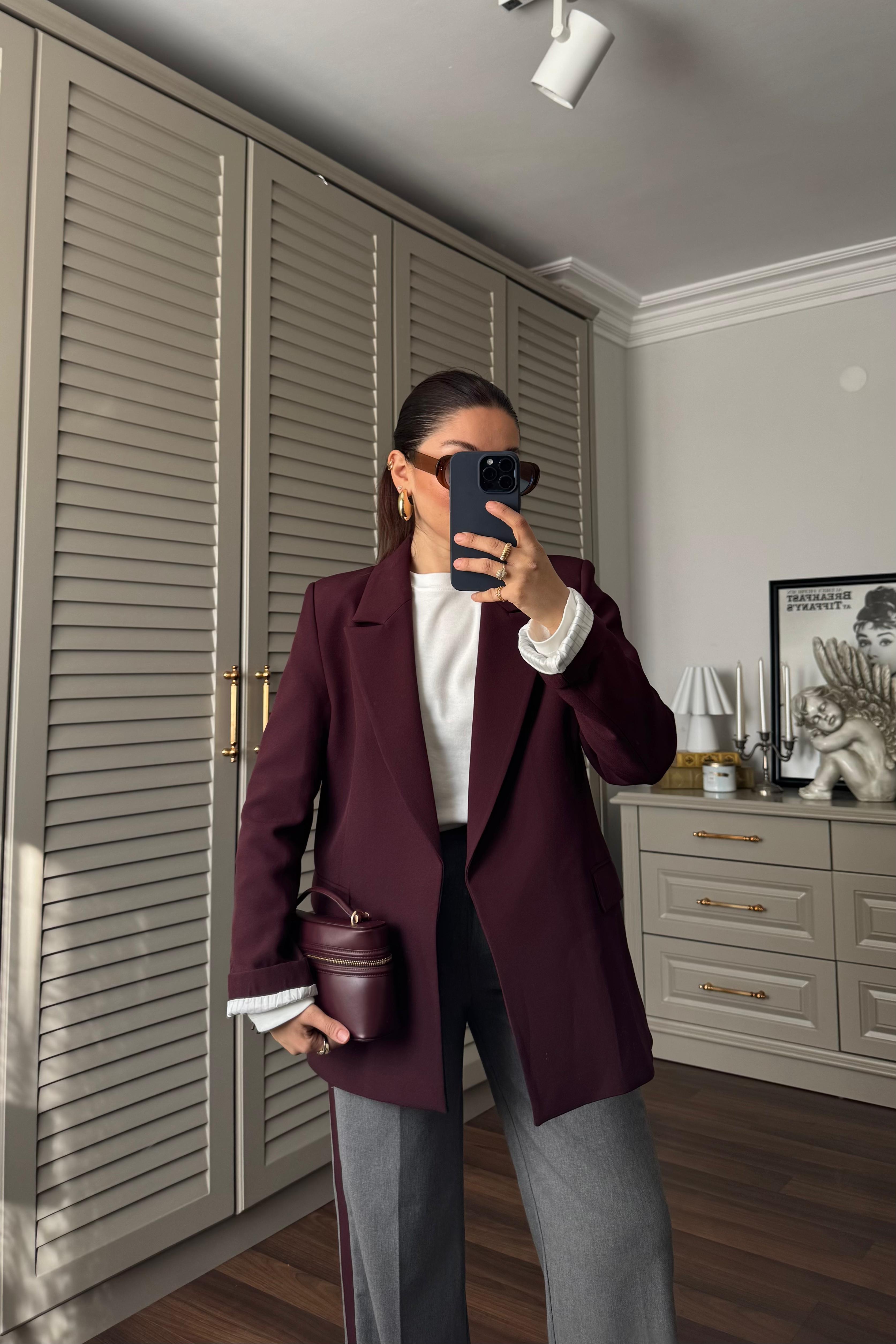 KOLLARI KIVIRMALI BLAZER CEKET/9134