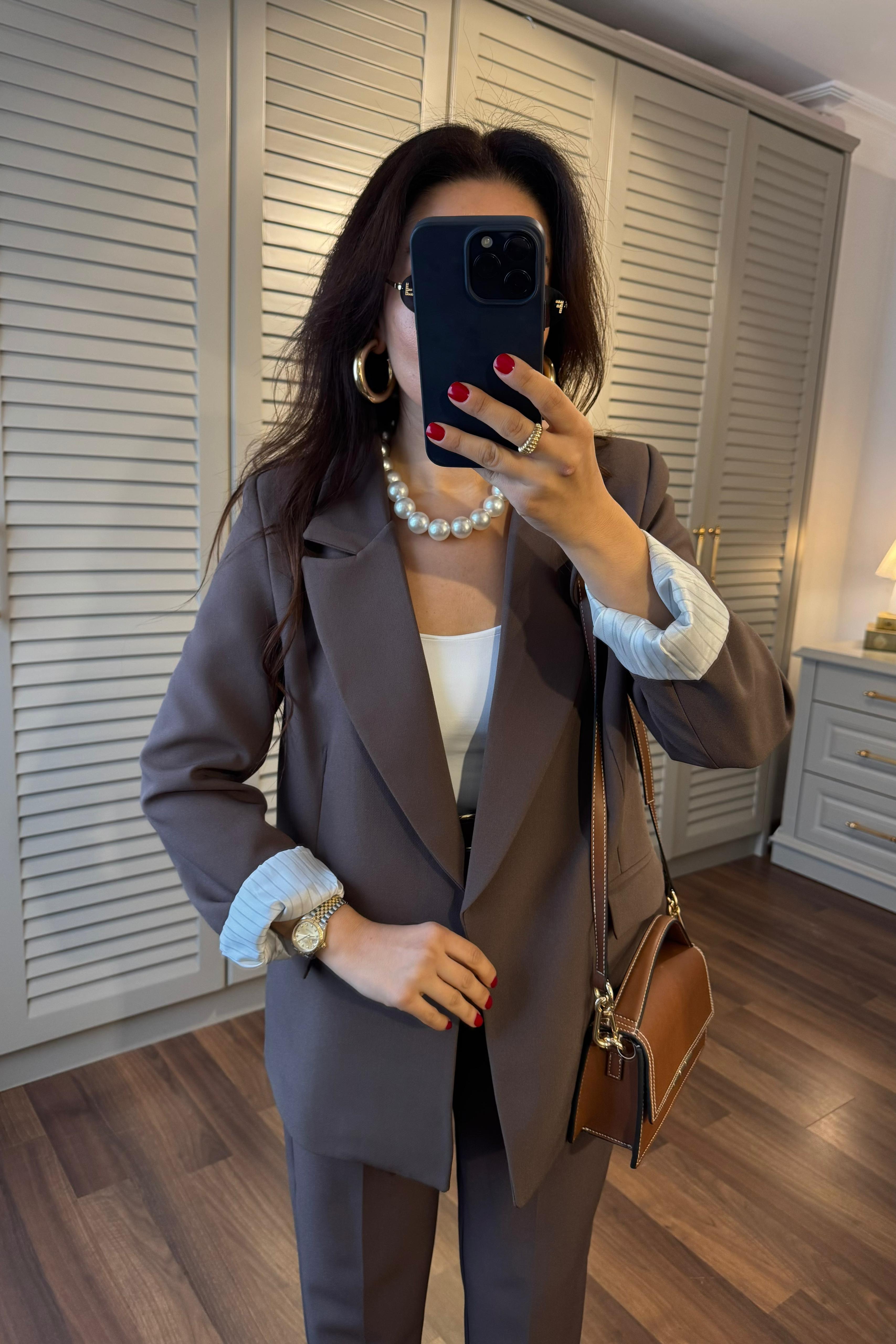 KOLLARI KIVIRMALI BLAZER CEKET/9134