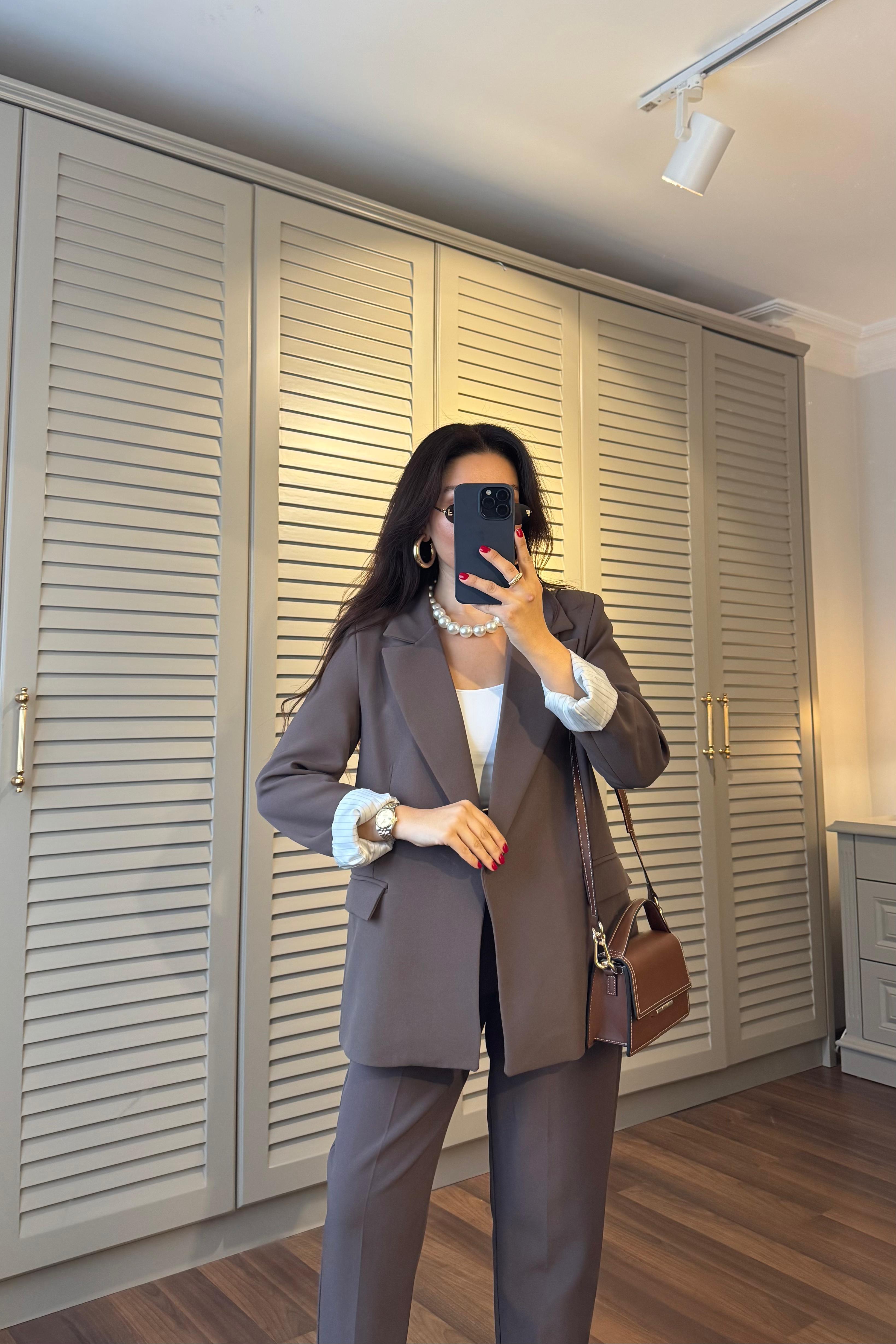 KOLLARI KIVIRMALI BLAZER CEKET/9134