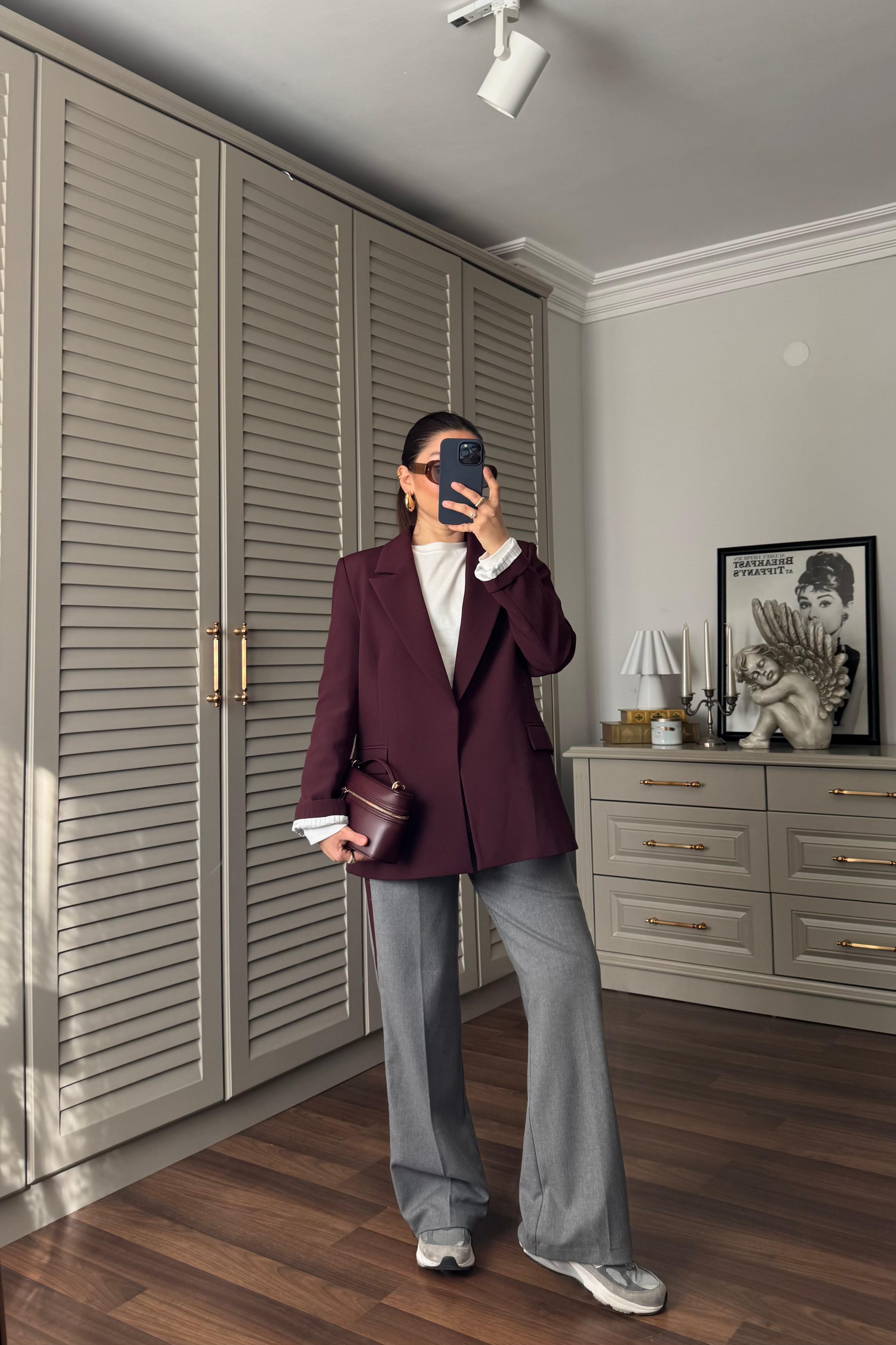 KOLLARI KIVIRMALI BLAZER CEKET/9134