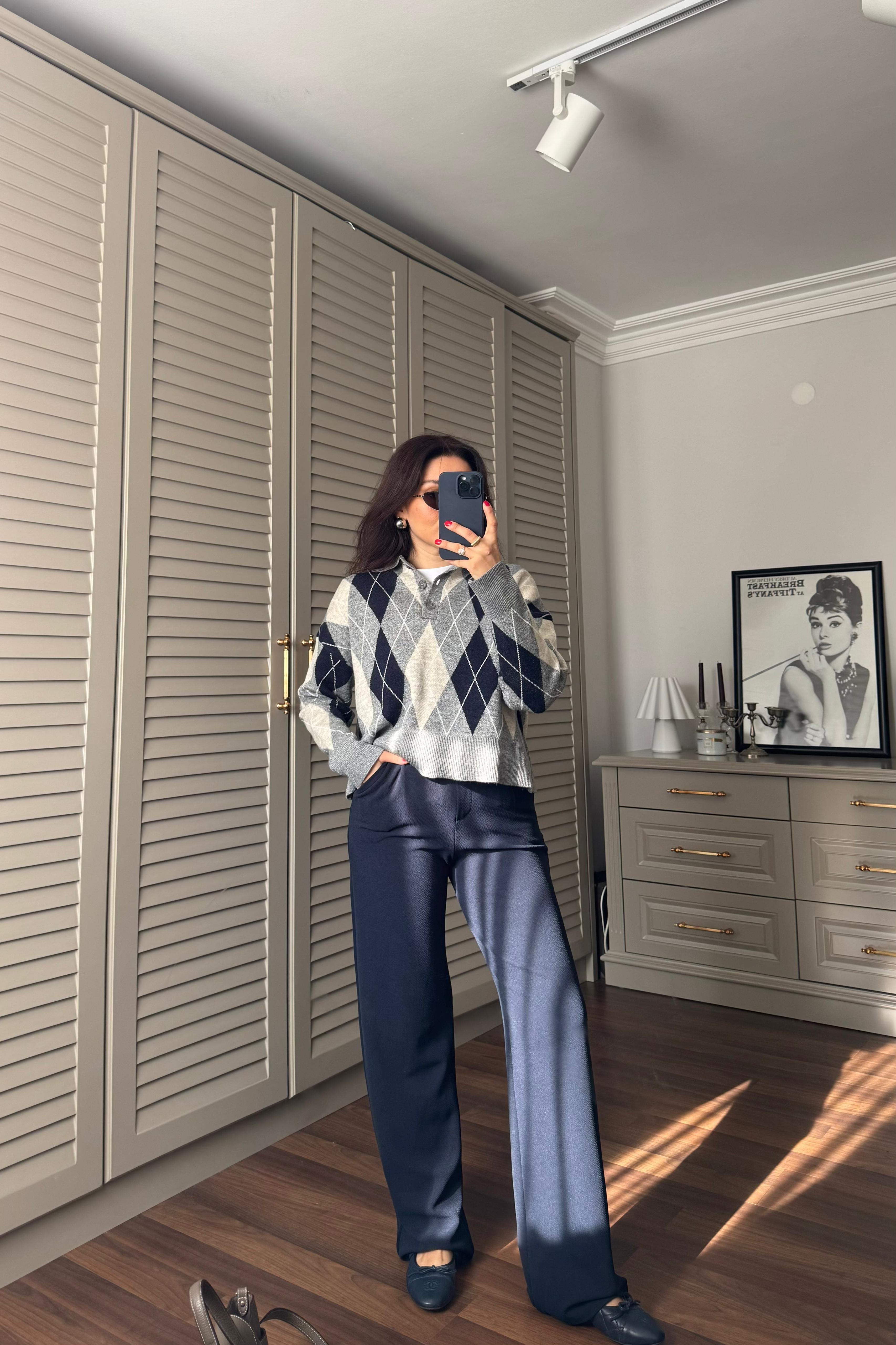 KREP KUMAŞ CIRTLI  PALAZZO PANTOLON/K038