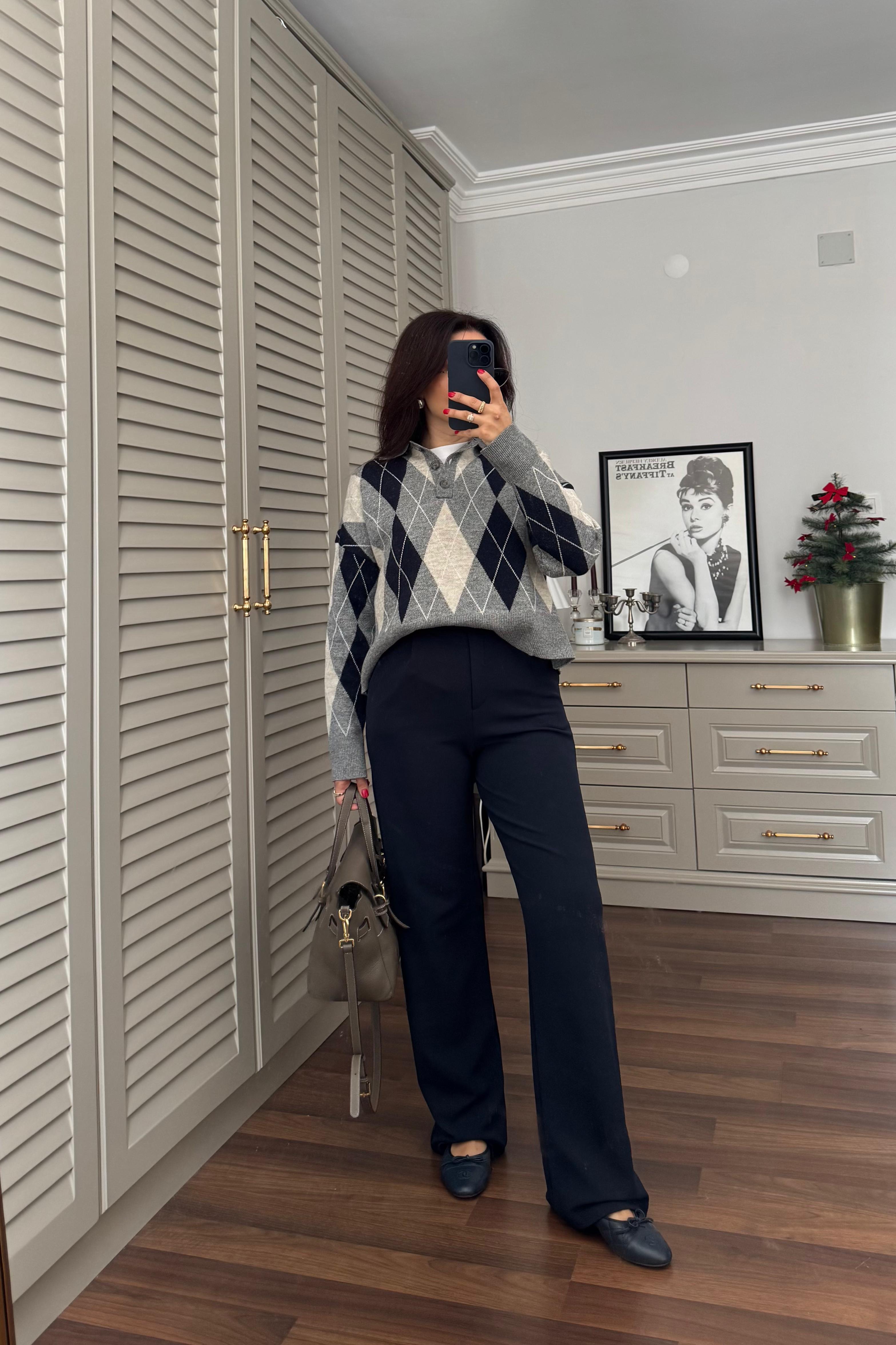 KREP KUMAŞ CIRTLI  PALAZZO PANTOLON/K038