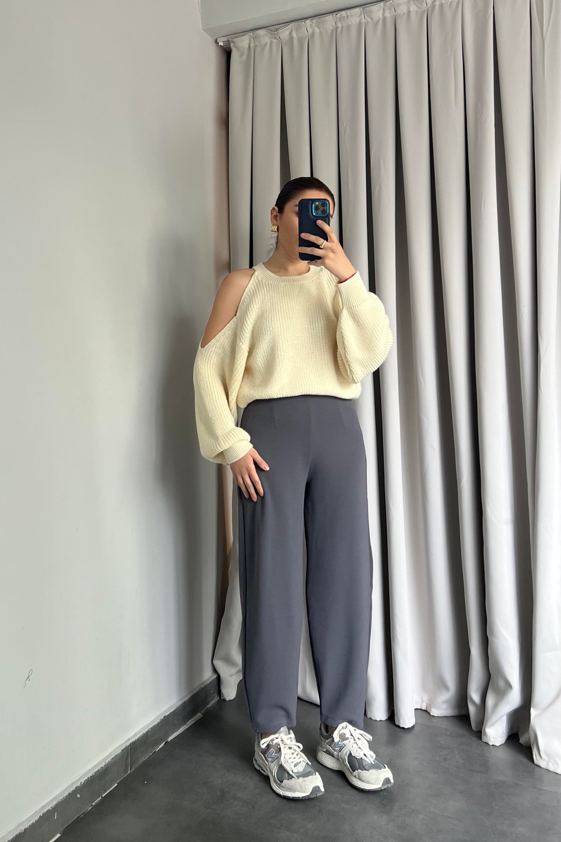 KREP KUMAŞ ŞALVAR PANTOLON/Y015