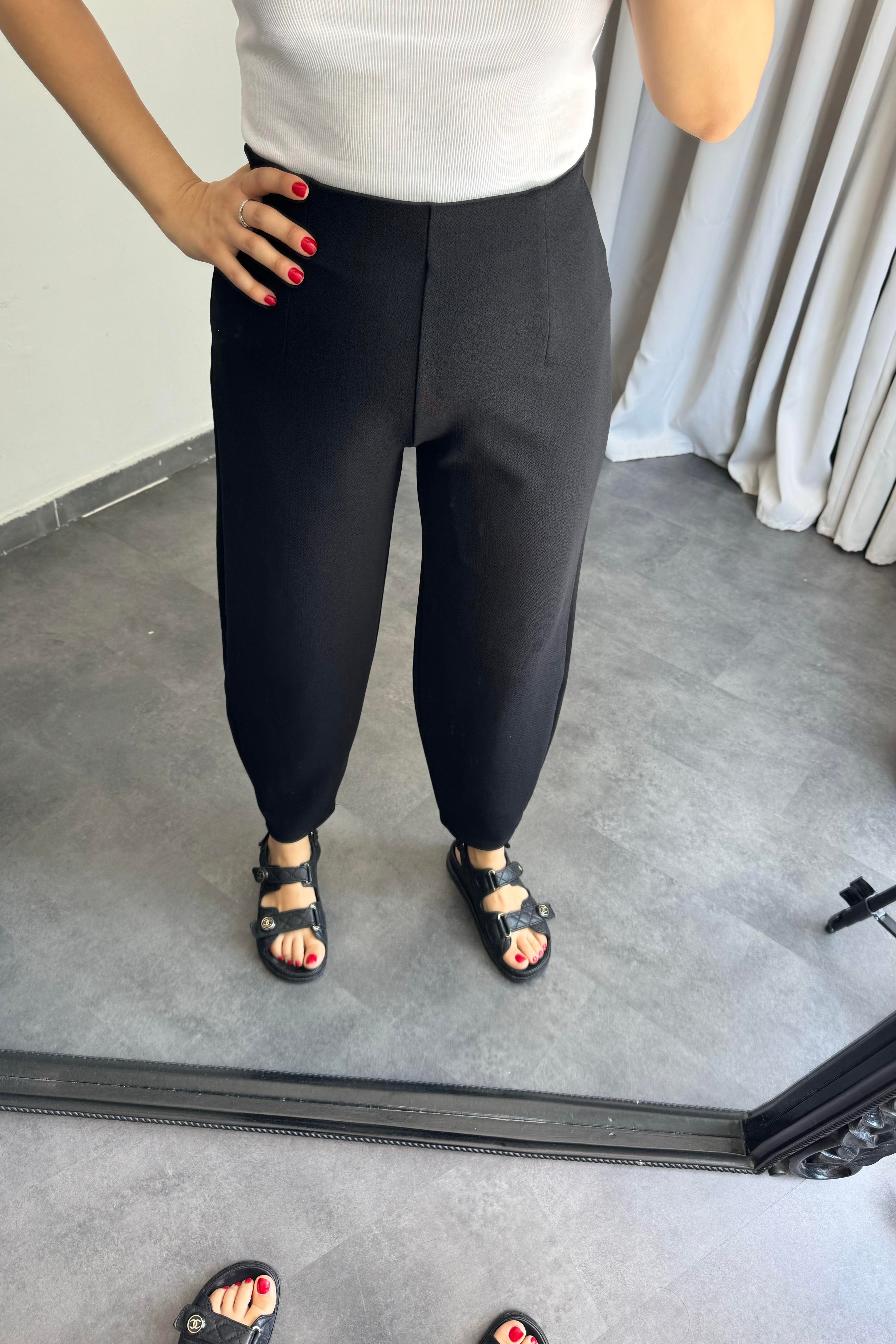 KREP KUMAŞ ŞALVAR PANTOLON/Y015