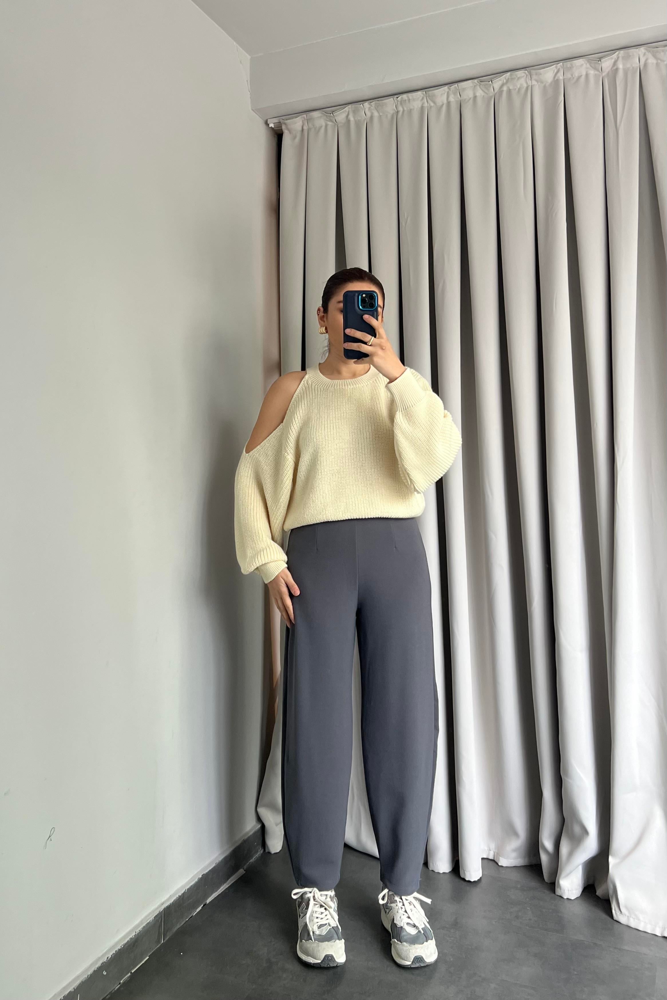 KREP KUMAŞ ŞALVAR PANTOLON/Y015