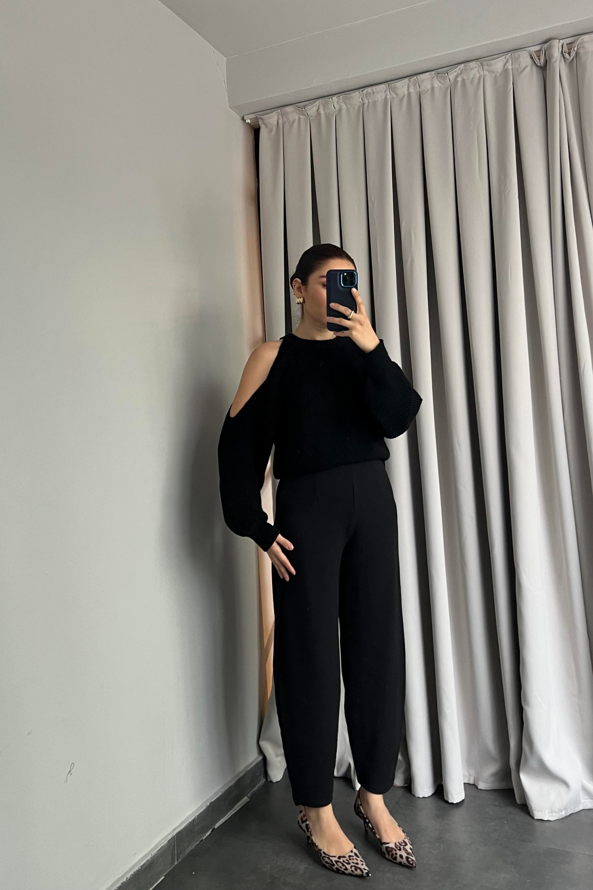 KREP KUMAŞ ŞALVAR PANTOLON/Y015